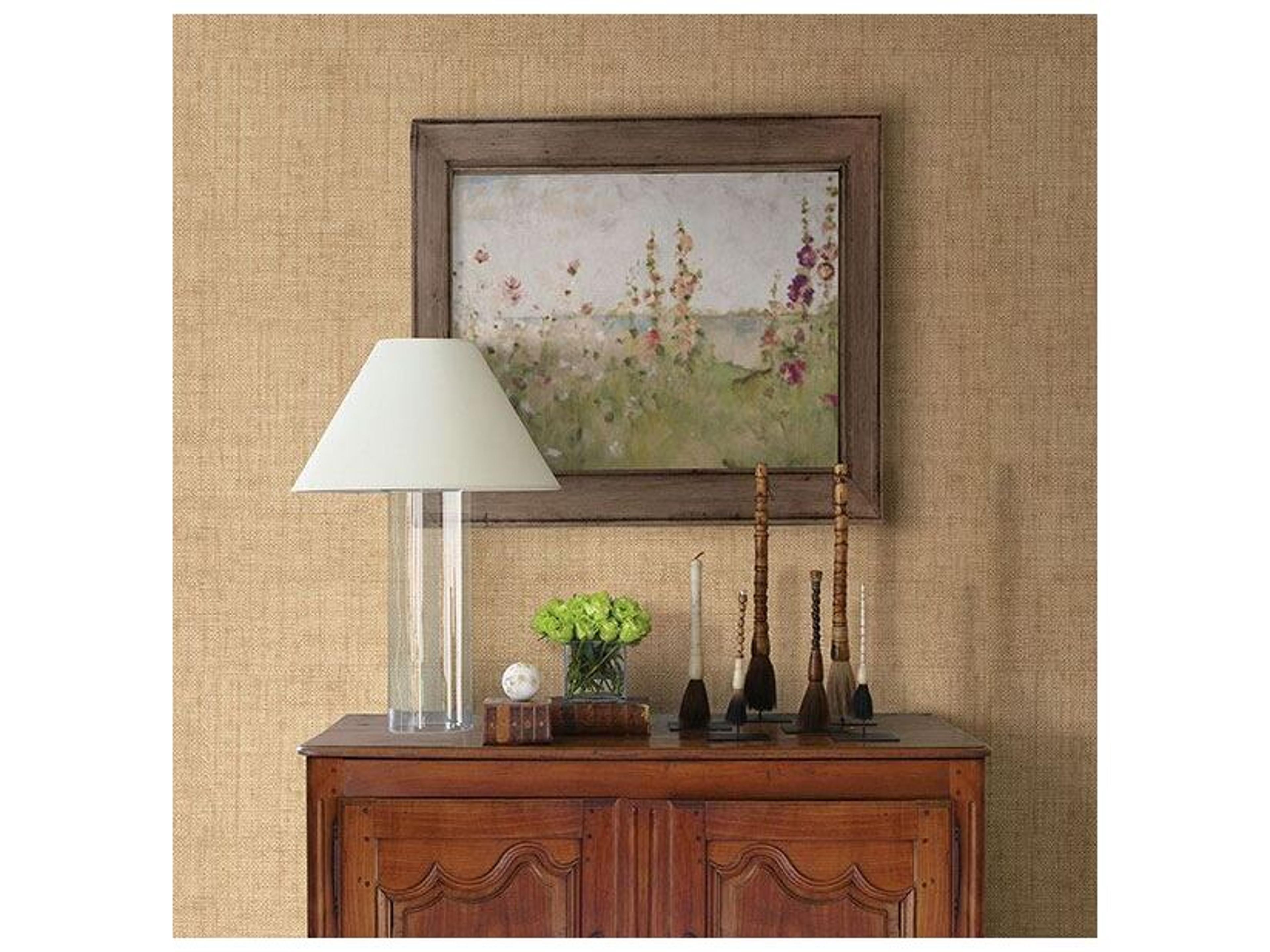 Brewster Home Fashions Warner Textures Caviar Beige Basketweave Wallpaper