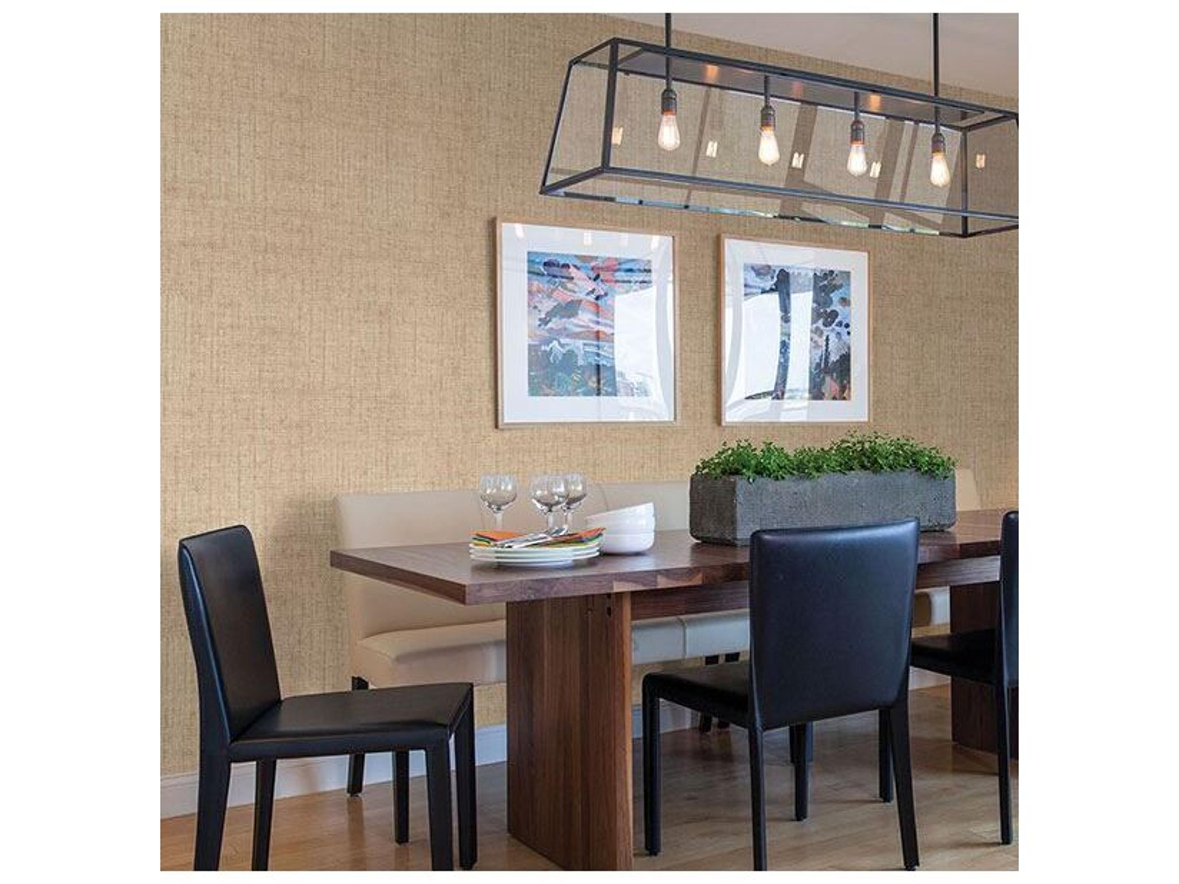 Brewster Home Fashions Warner Textures Caviar Beige Basketweave Wallpaper