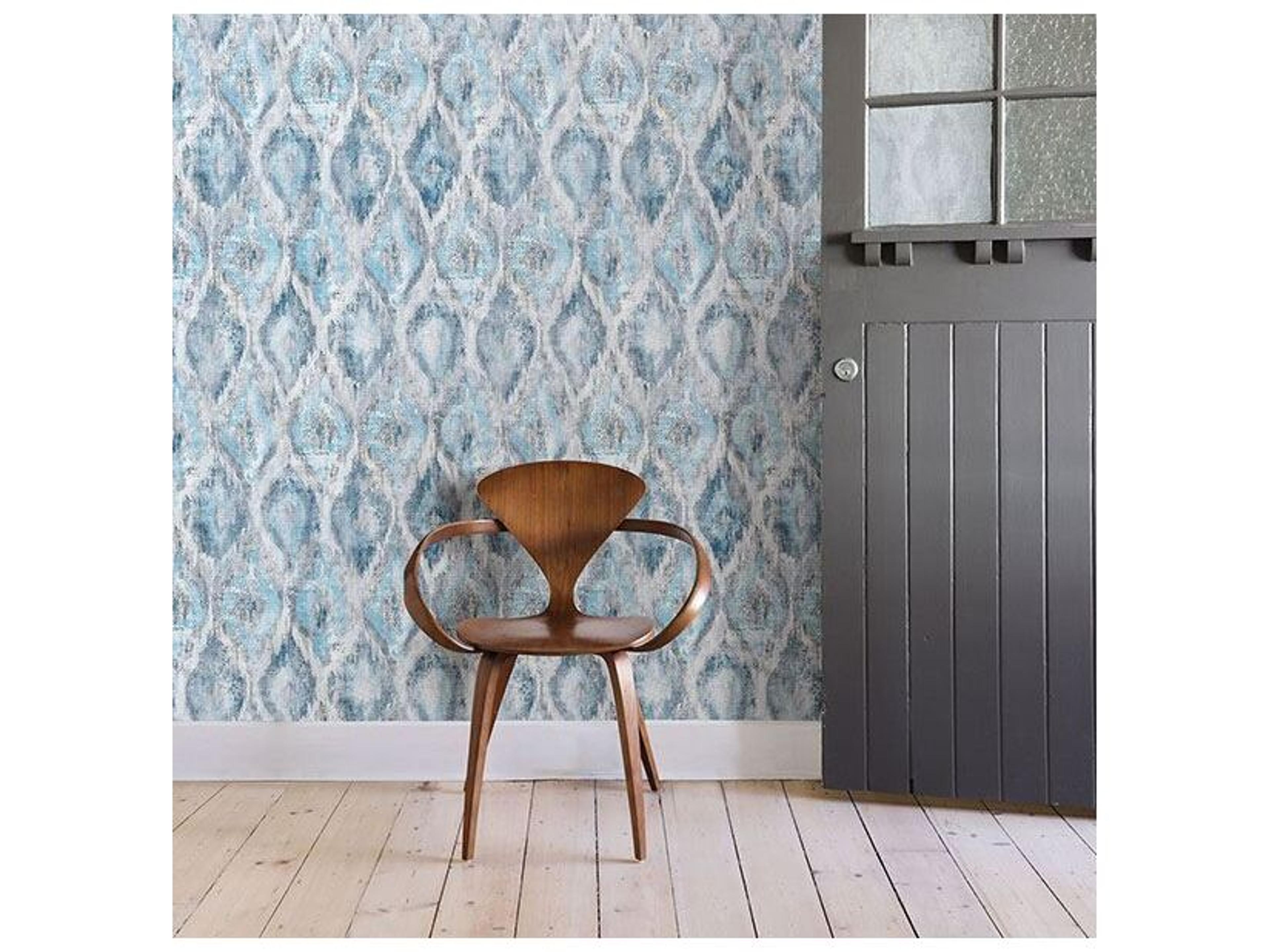 Brewster Home Fashions Advantage Gilboa Blue Ikat Wallpaper Gilboa Blue Ikat Wallpaper