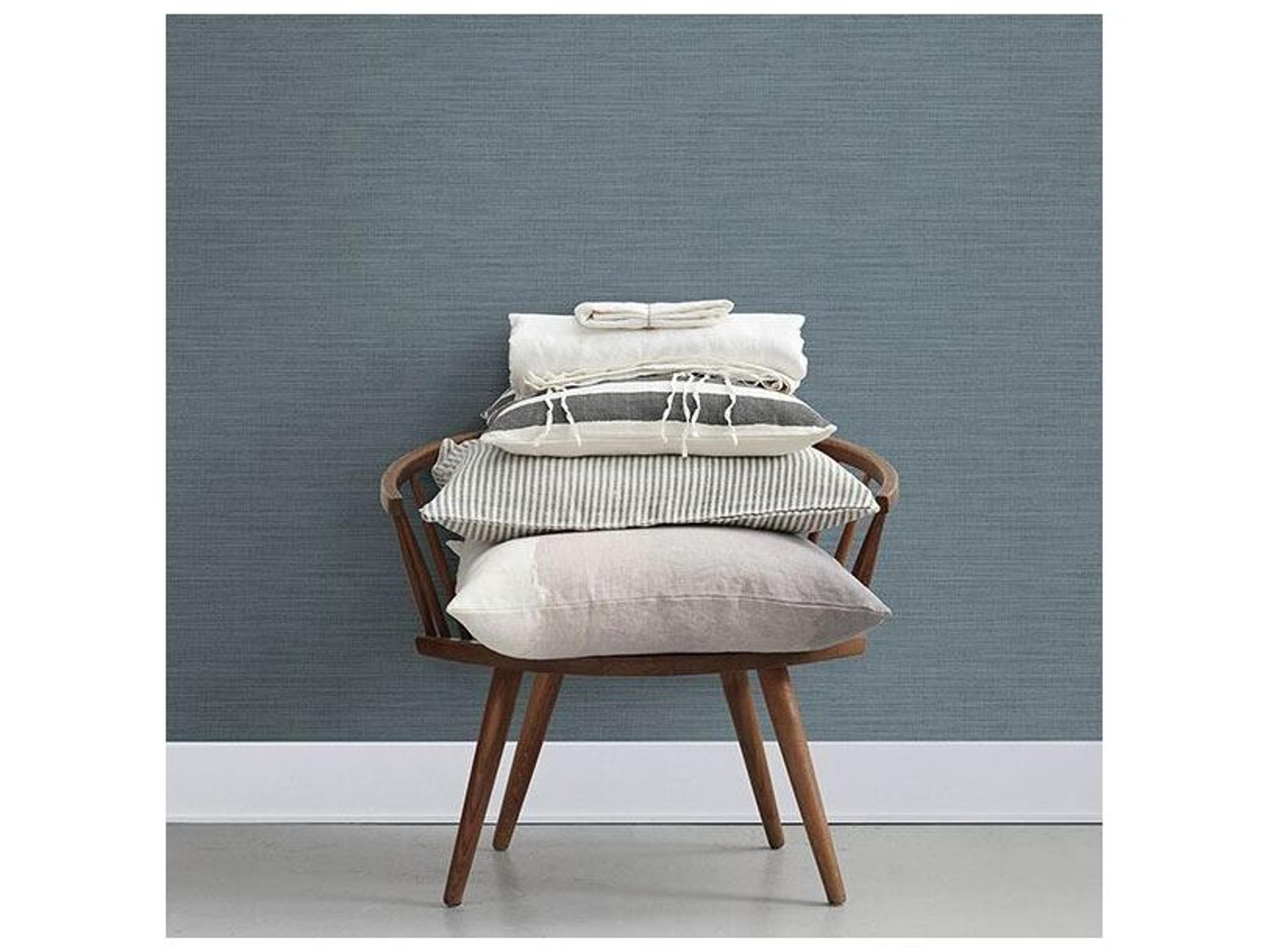 Brewster Home Fashions Advantage Ashleigh Blue Linen Texture Wallpaper Ashleigh Blue Linen Texture Wallpaper