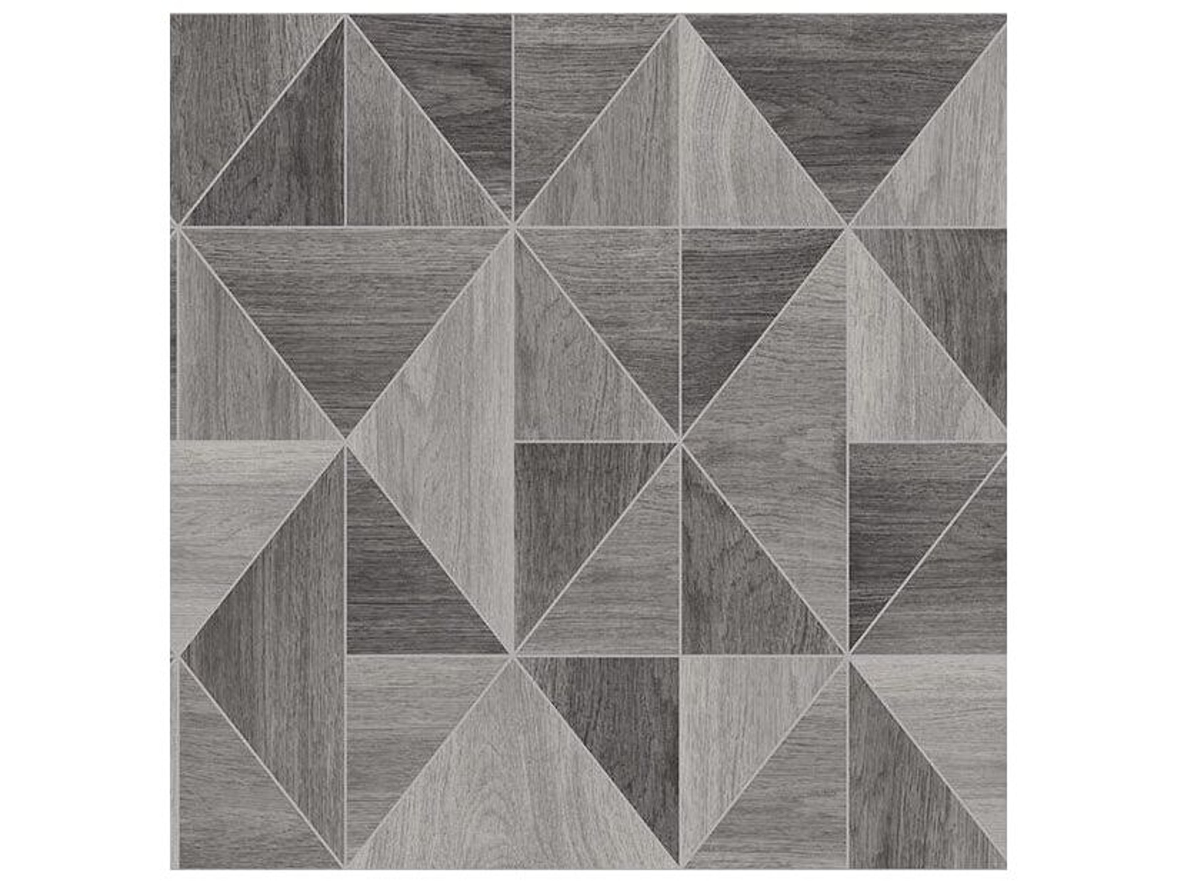 Advantage Simpson Grey Geometric Wood Wallpaper