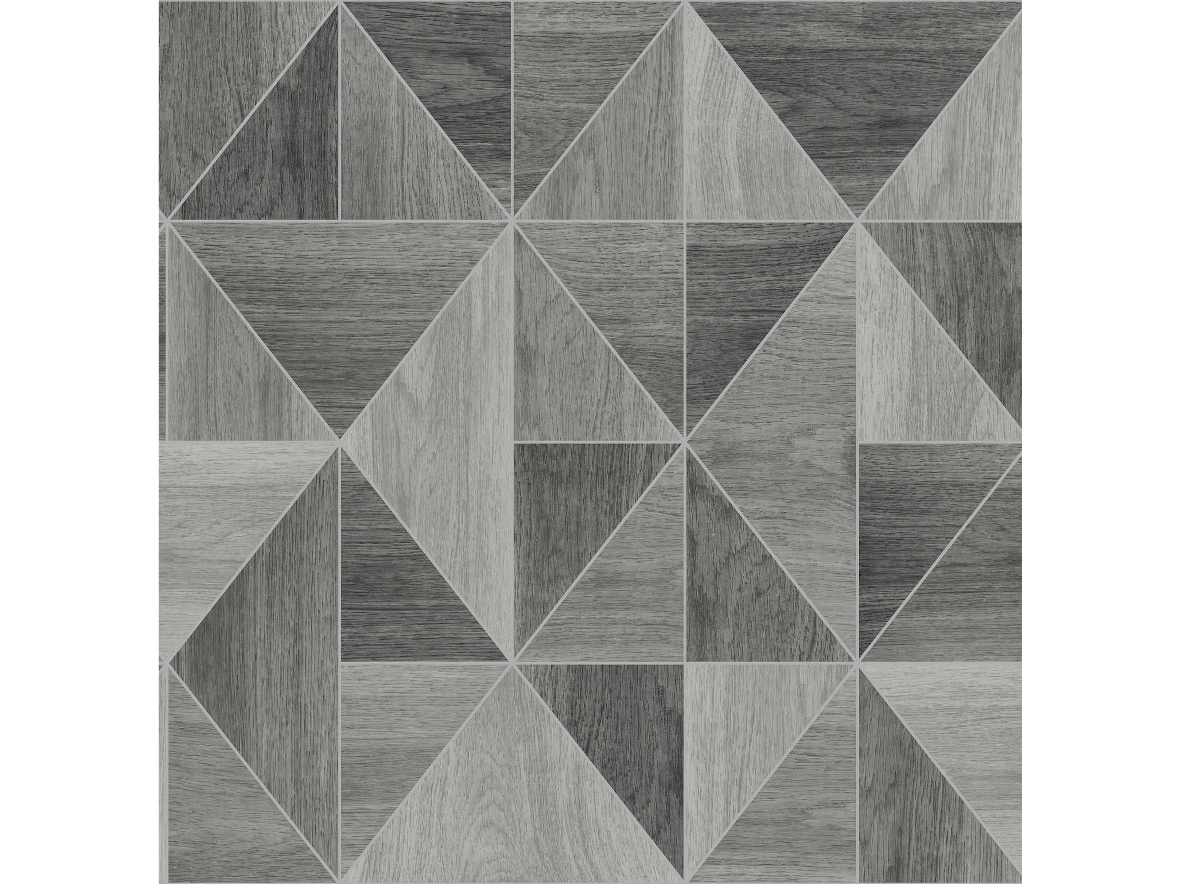 Brewster Home Fashions Advantage Simpson Grey Geometric Wood Wallpaper