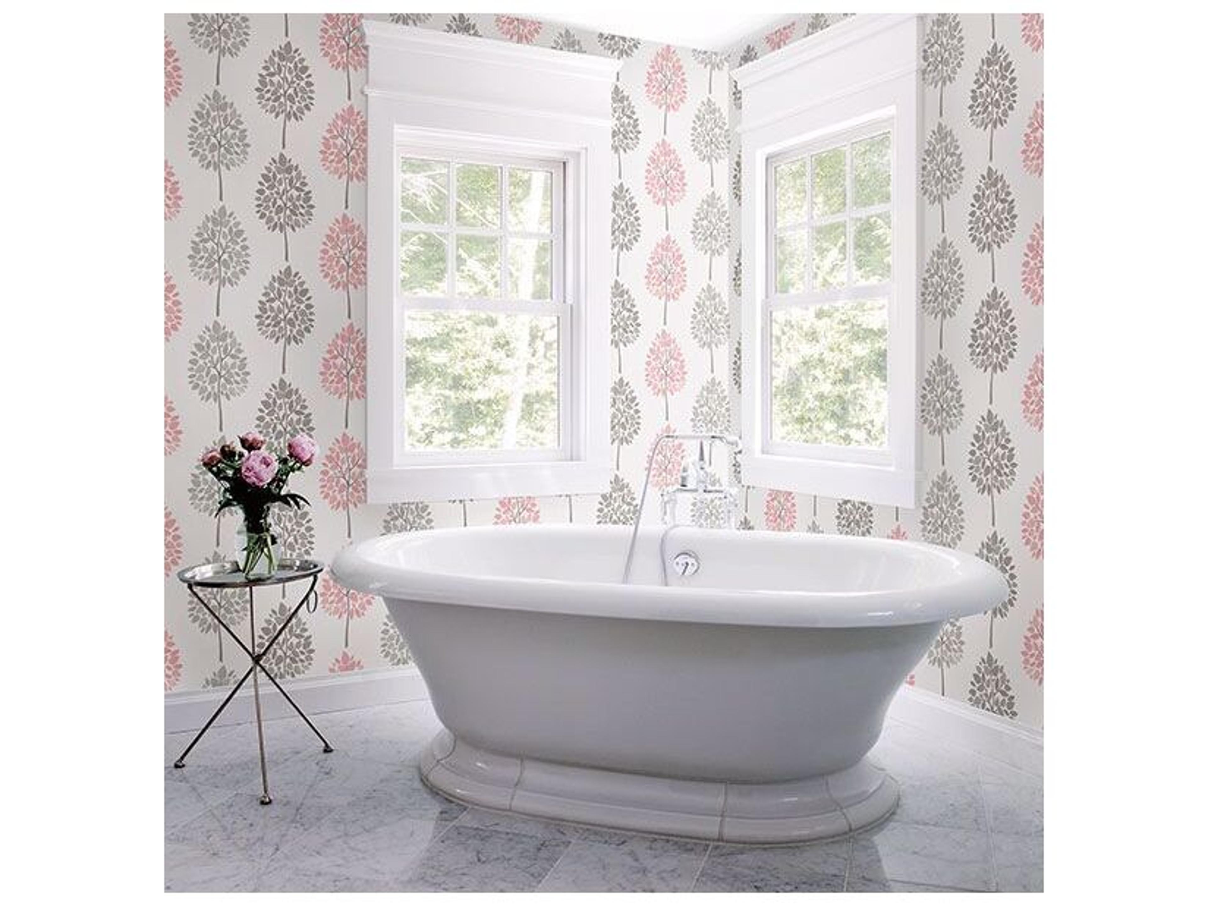 Brewster Home Fashions Advantage Saar Pink Tree Wallpaper