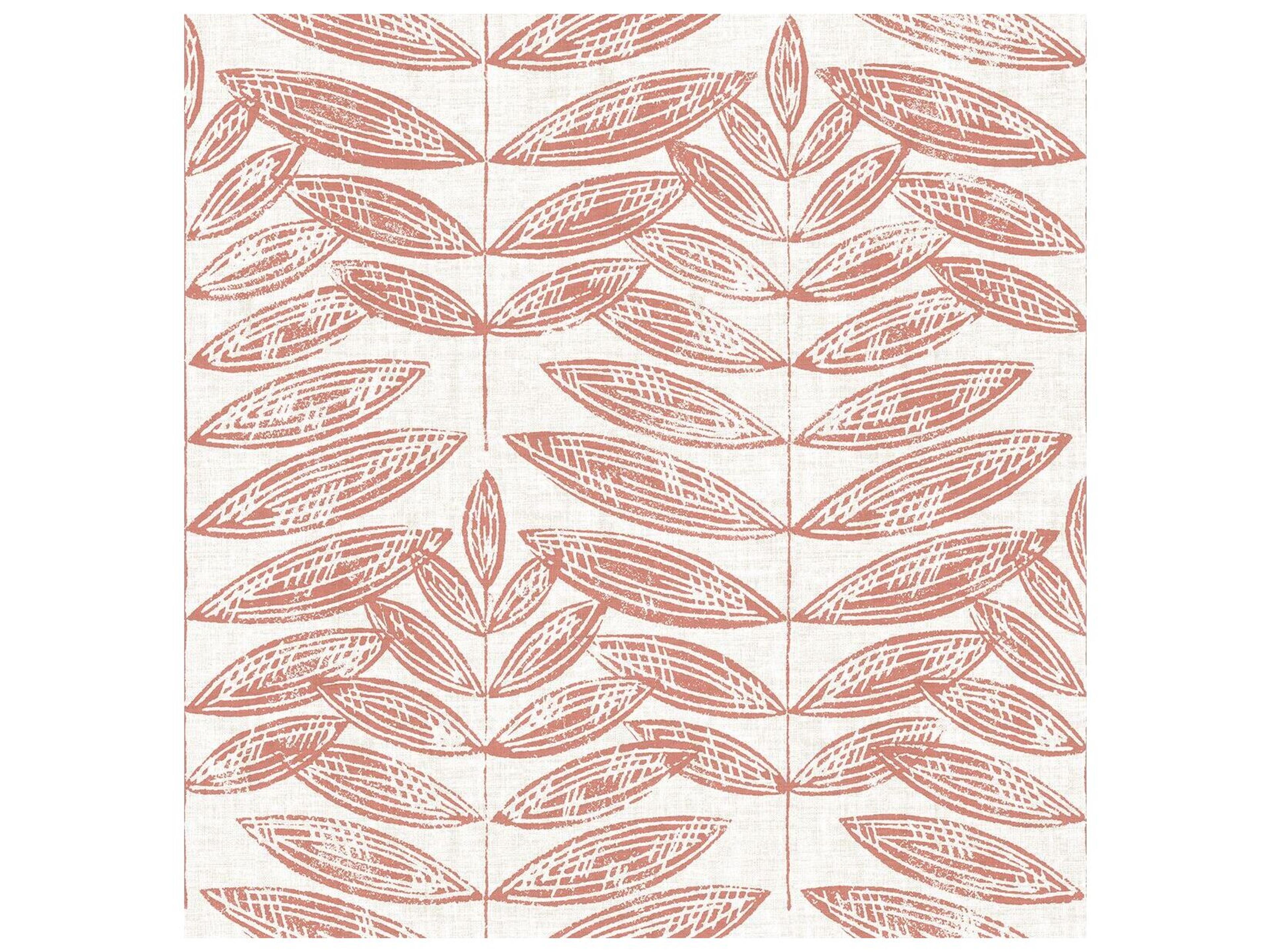 Brewster Home Fashions A-street Prints Akira Coral Leaf Wallpaper