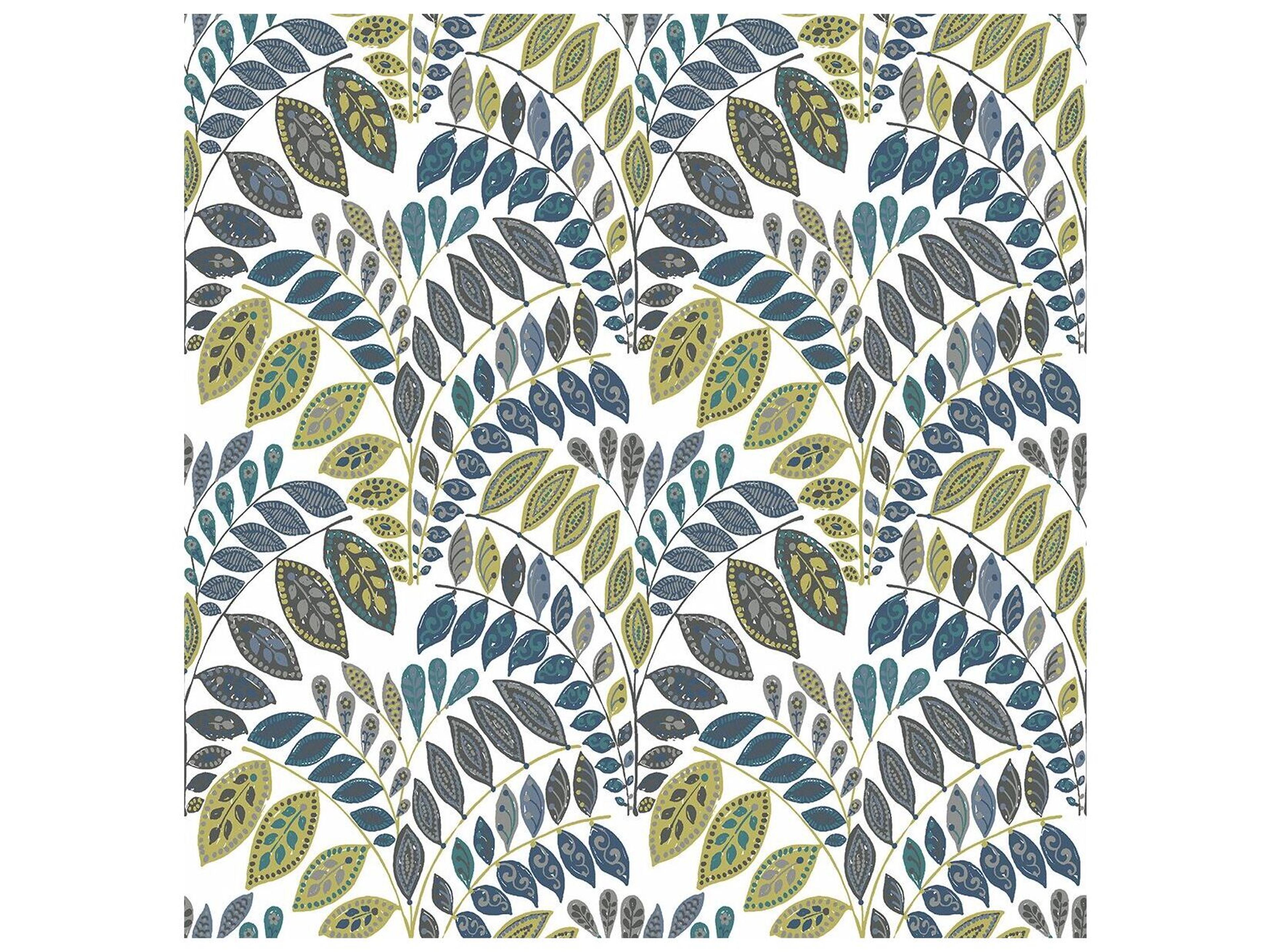 Fiddlehead Green Botanical Unpasted Wallpaper