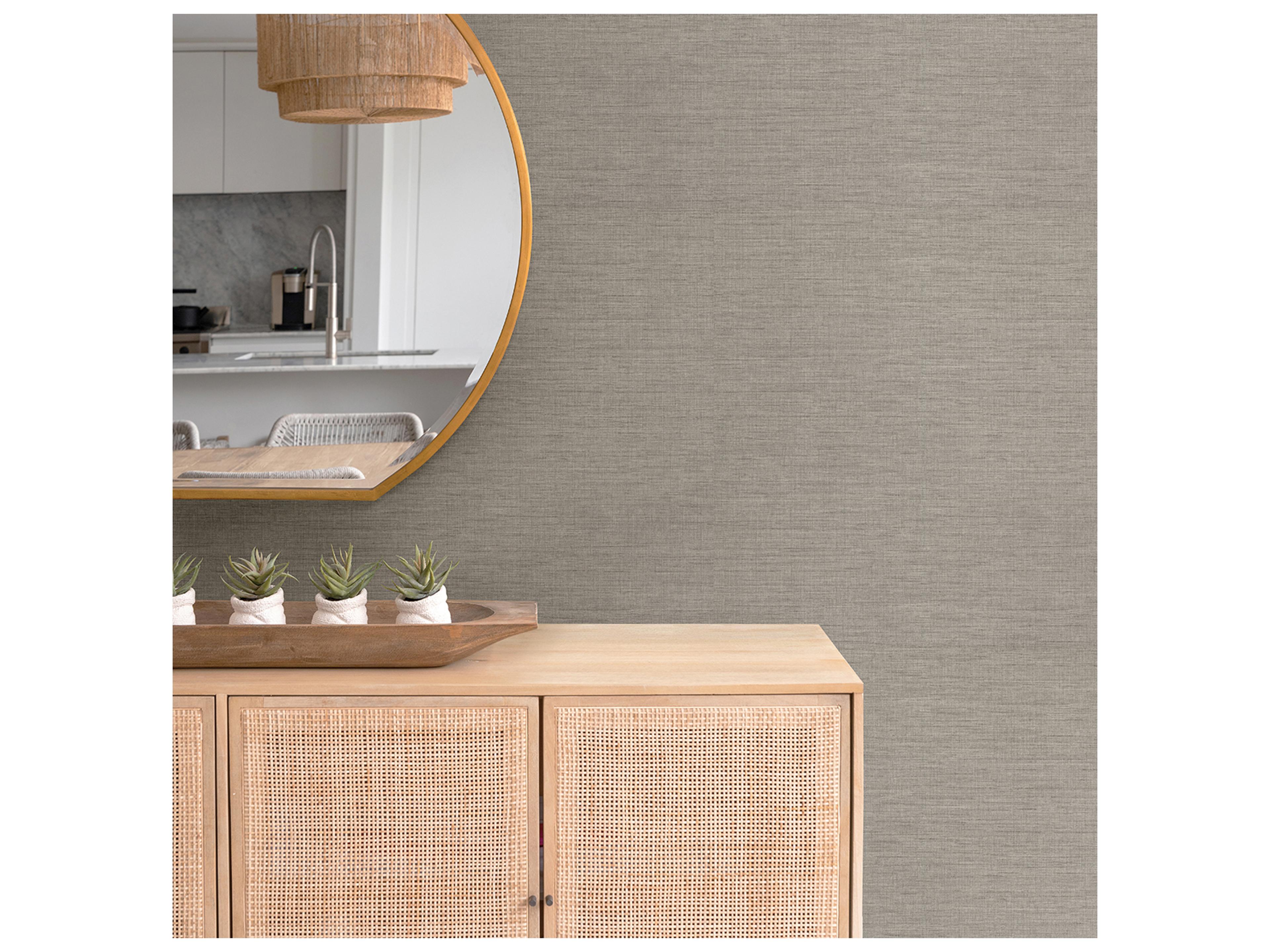 Brewster Home Fashions A-street Prints Essence Neutral Linen Texture Wallpaper