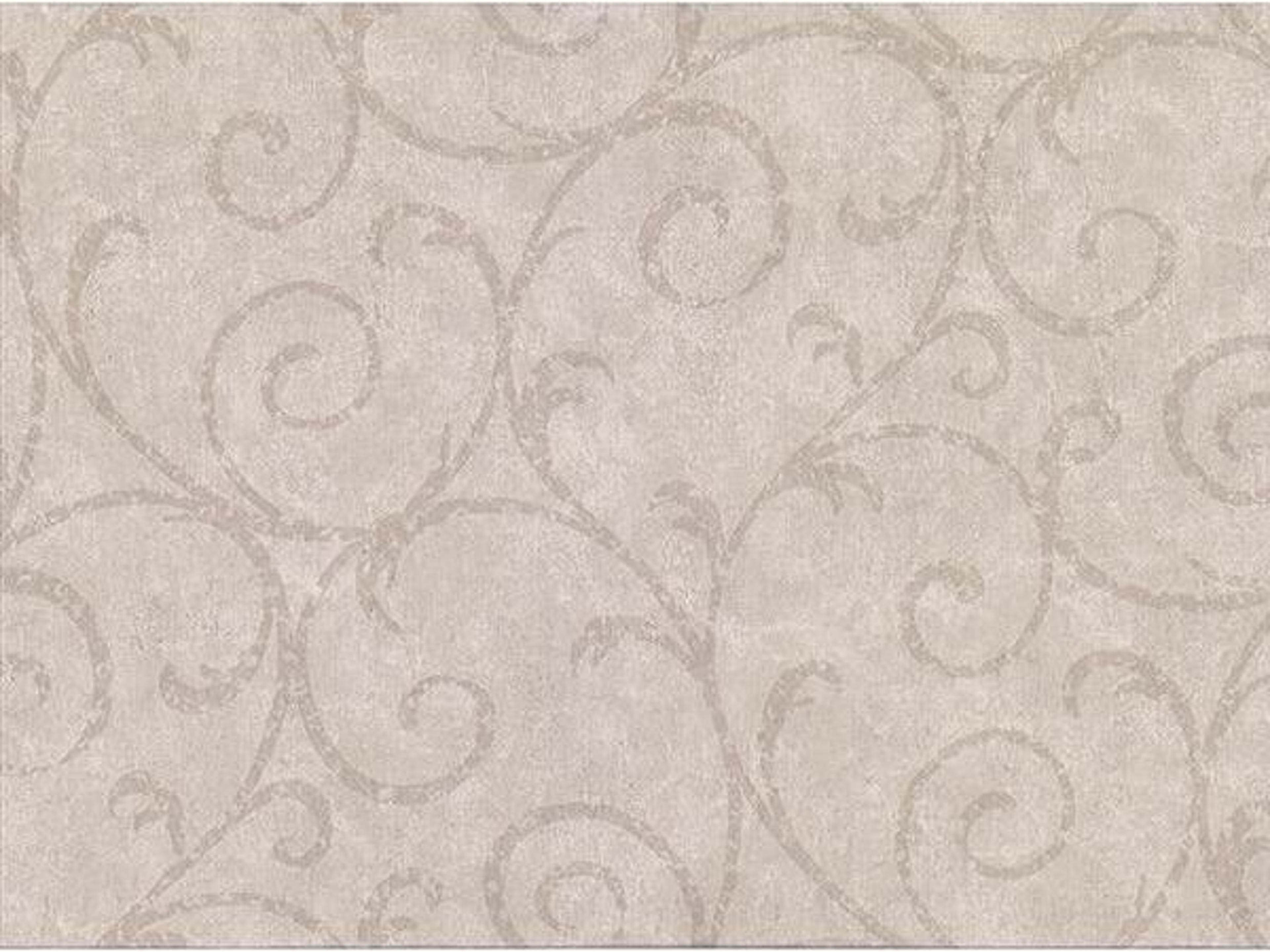 Warner Textures Sansa Khaki Plaster Scroll Wallpaper