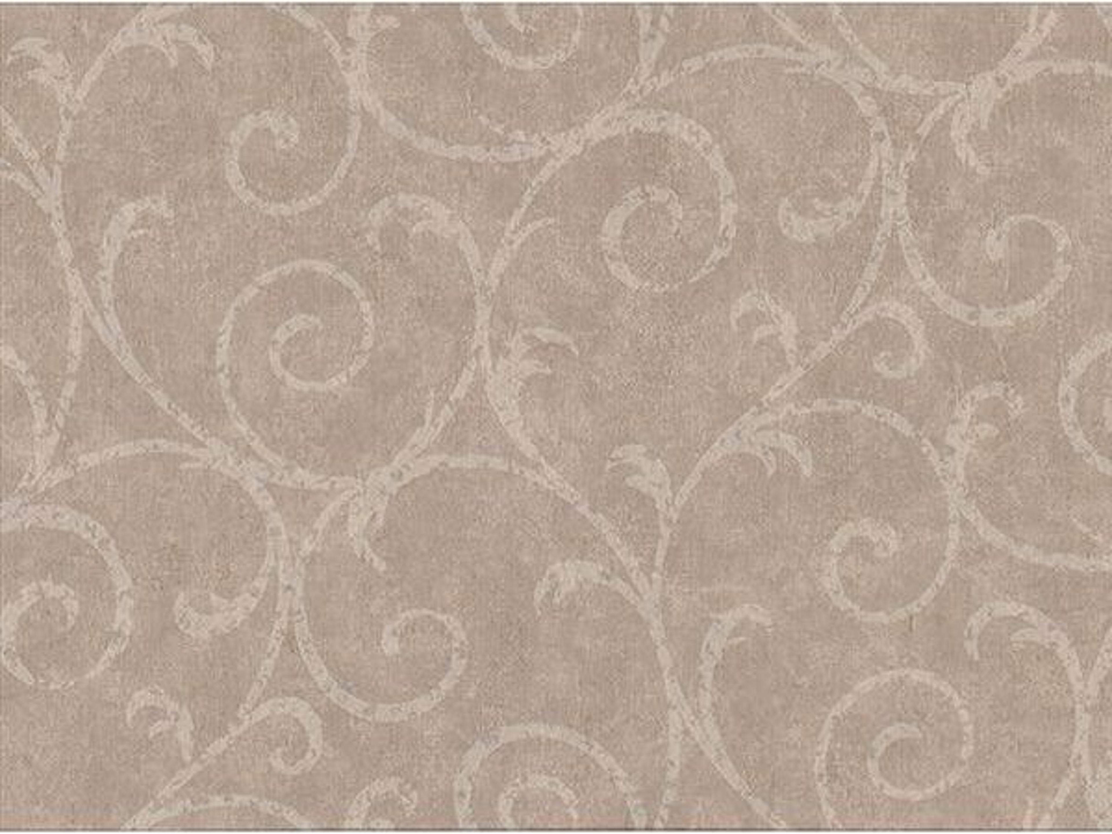 Warner Textures Sansa Light Brown Plaster Scroll Wallpaper