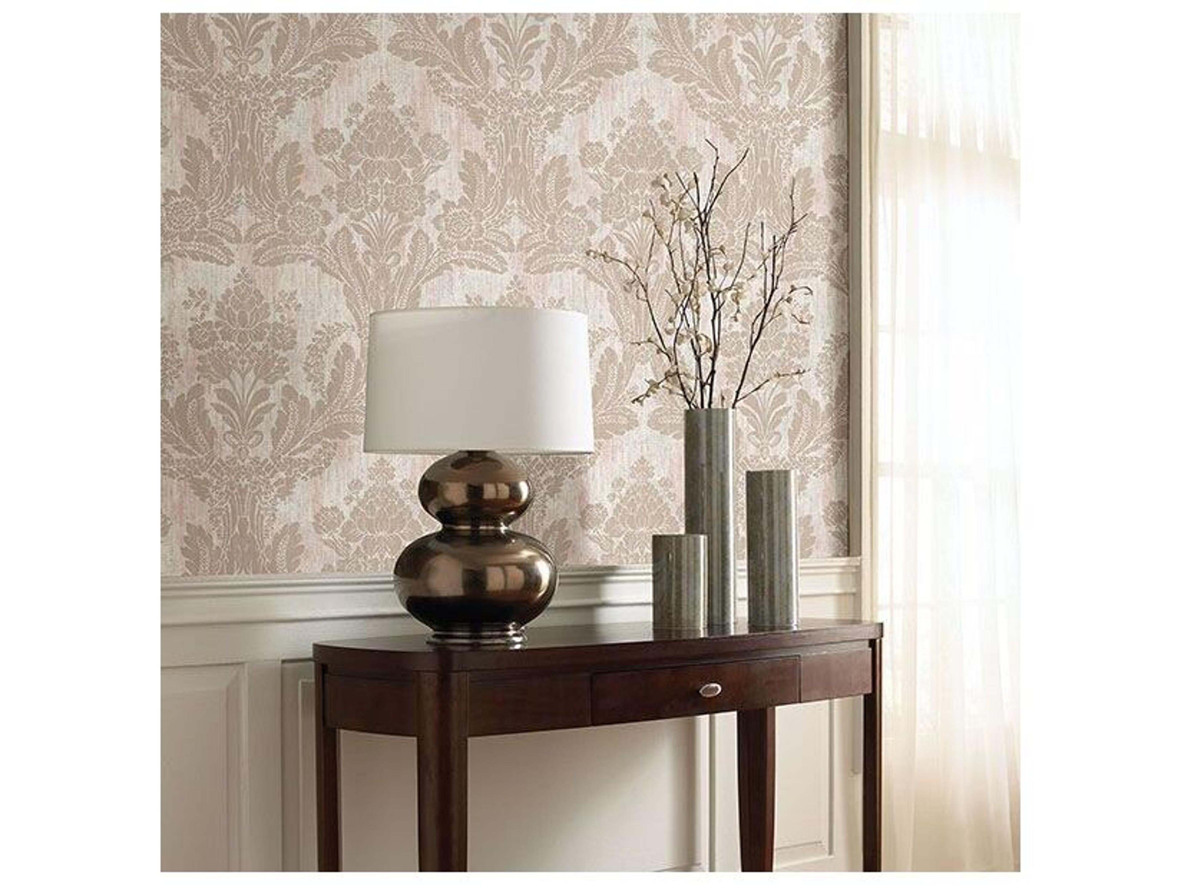 Brewster Home Fashions Advantage Zemi Light Pink Damask Wallpaper Zemi Light Pink Damask Wallpaper