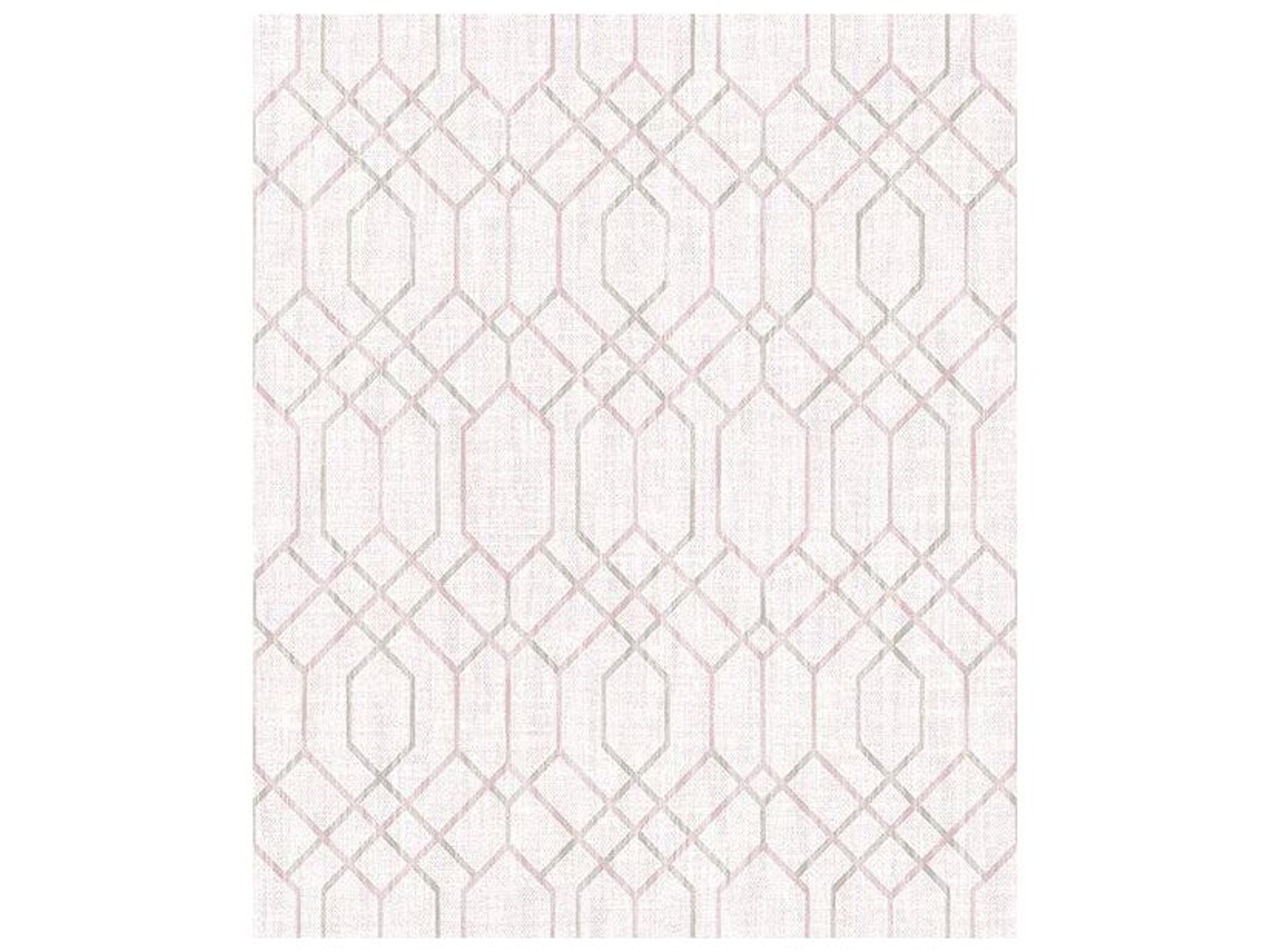 Decorline Lyla Pink Trellis Wallpaper