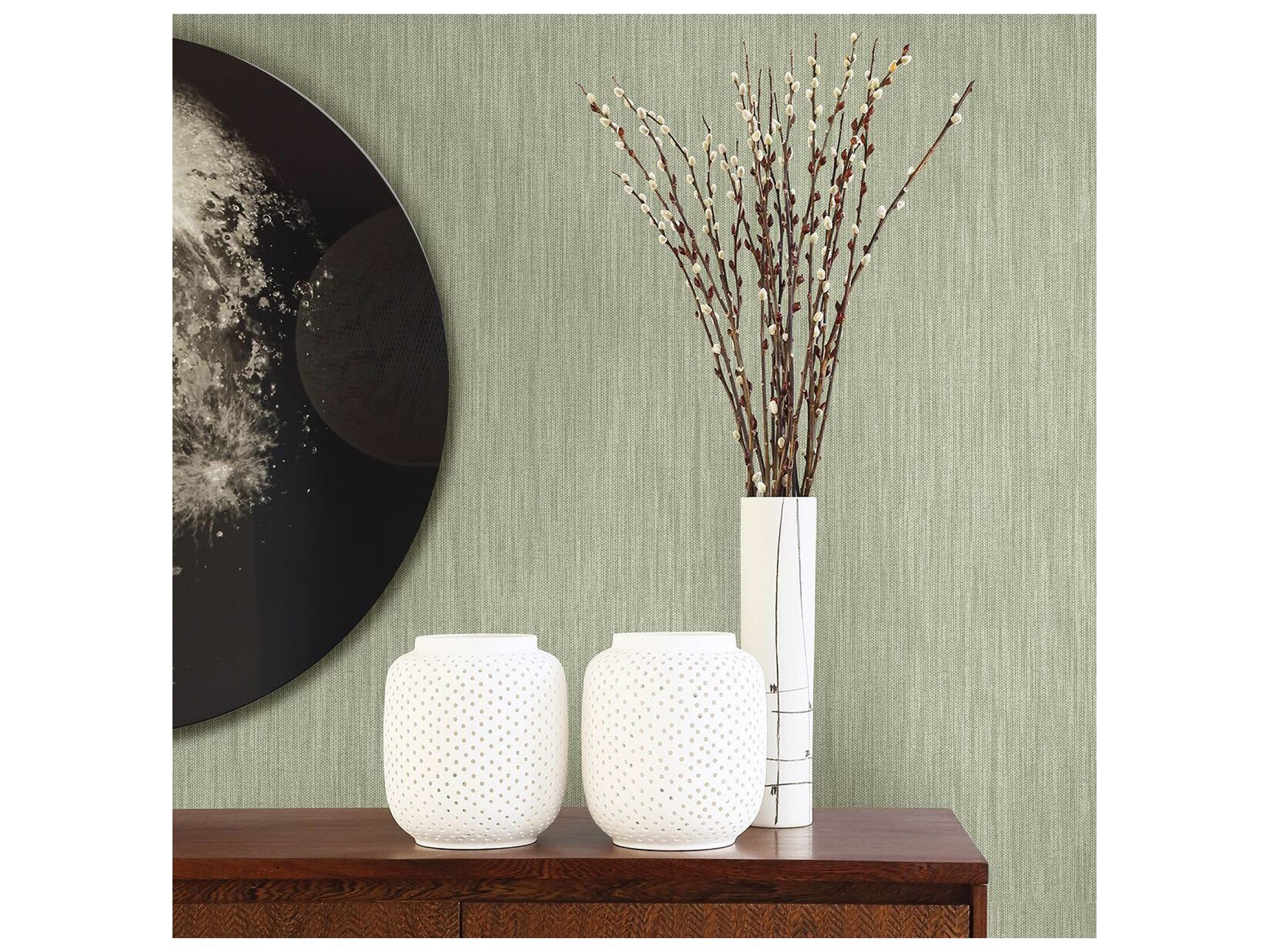 Brewster Home Fashions A-street Prints Chiniile Sage Faux Linen Wallpaper