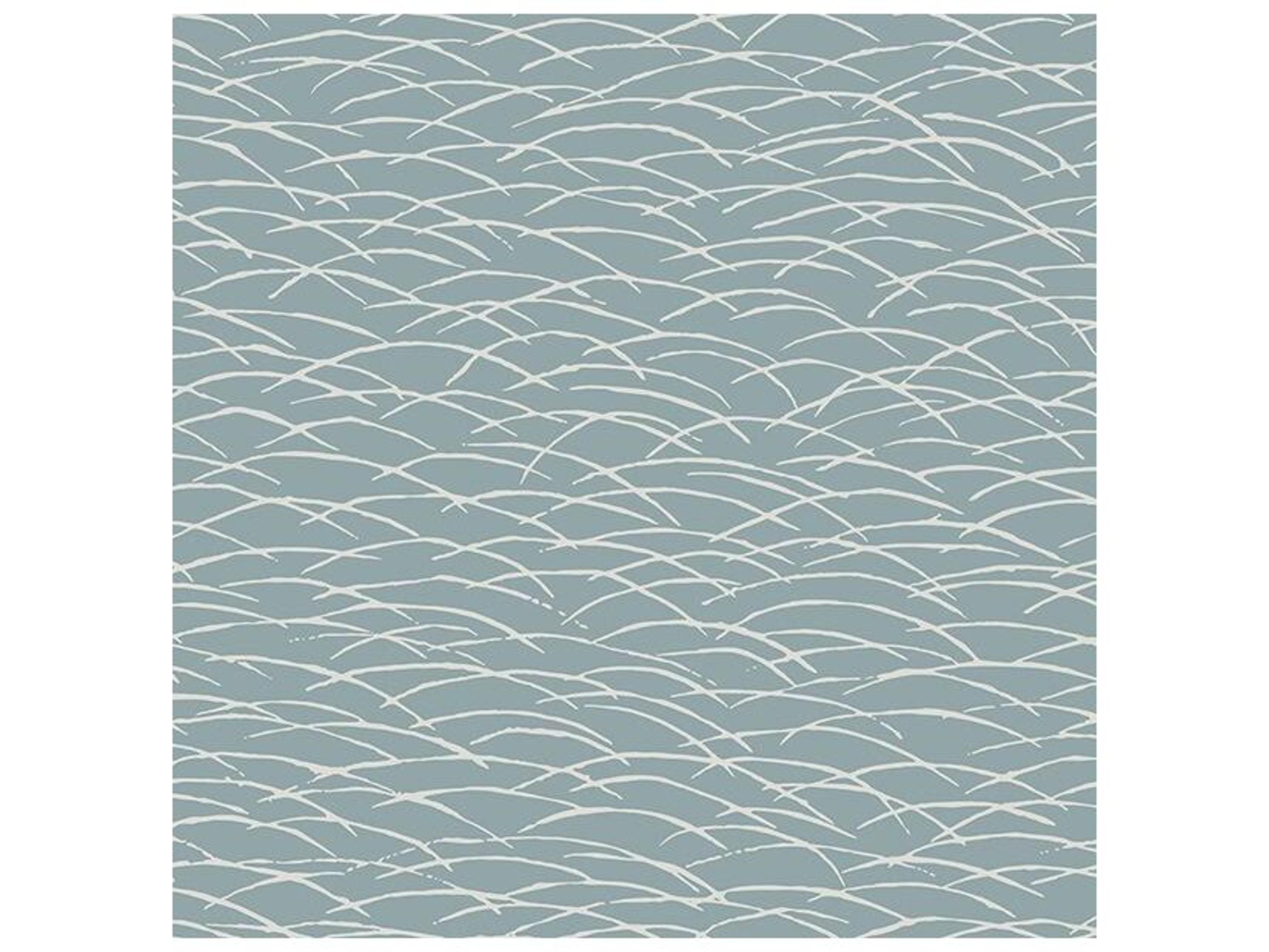 Hono Blue Abstract Wave Unpasted Wallpaper