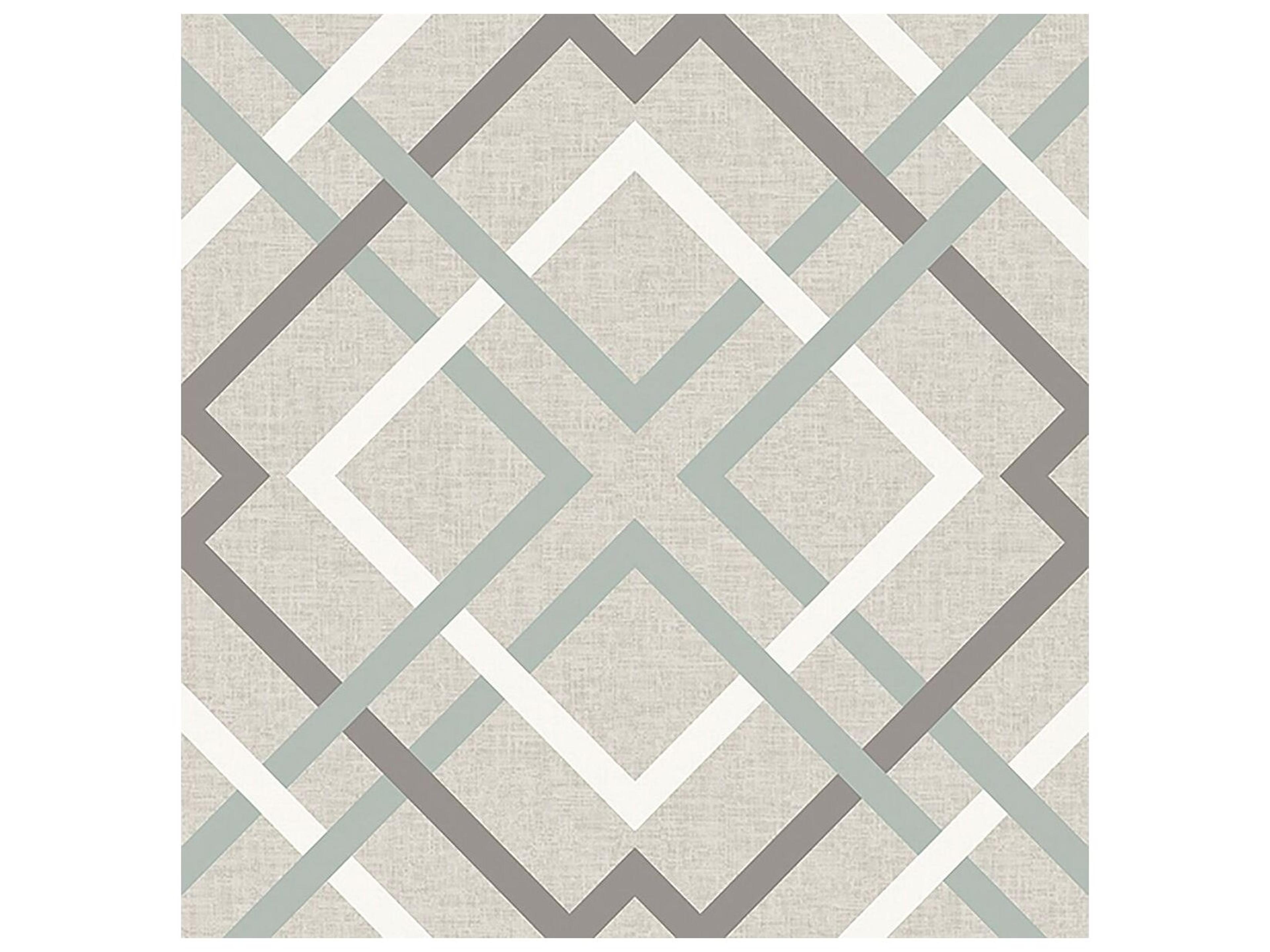 A-street Prints Saltire Emile Taupe Lattice Wallpaper