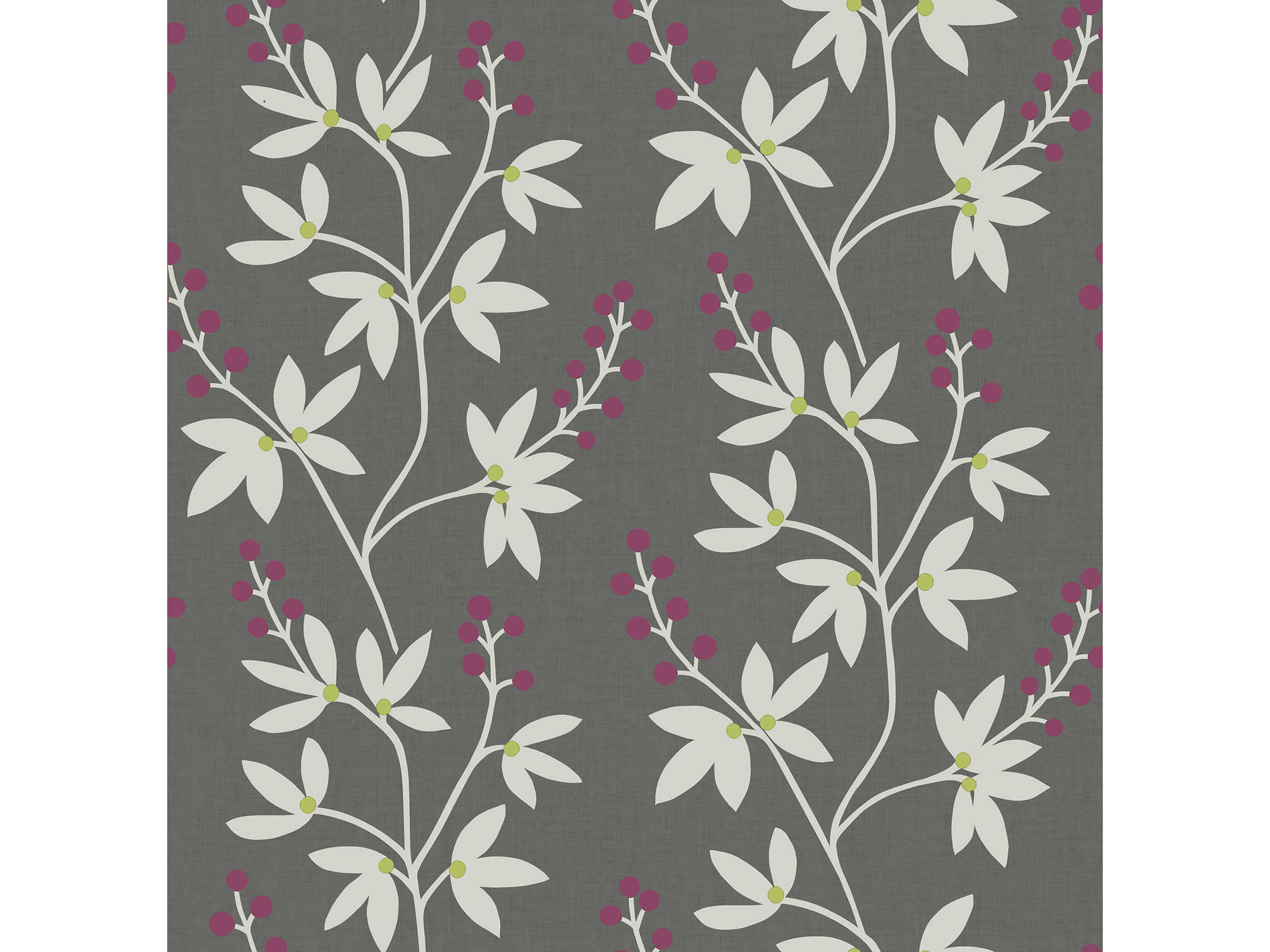 A-street Prints Linnea Elsa Charcoal Botanical Trail Wallpaper