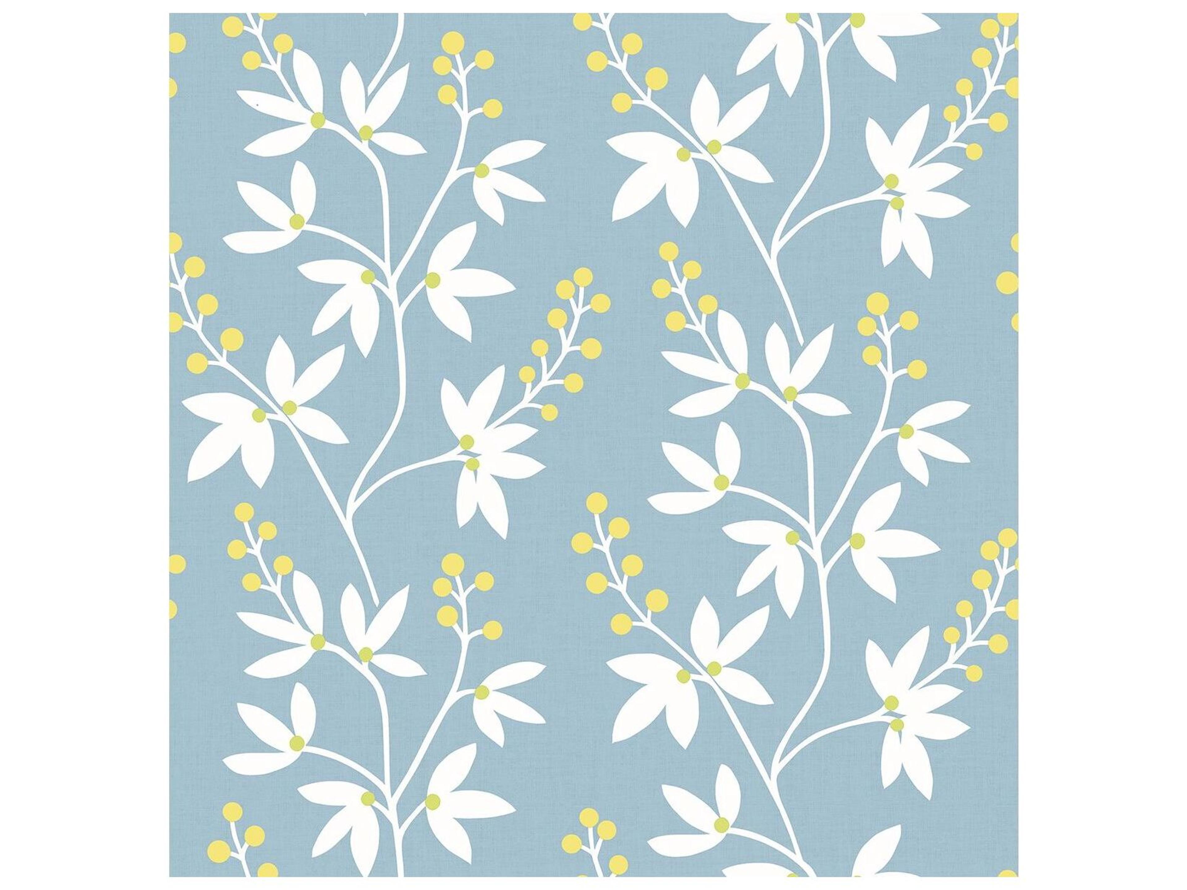 Brewster Home Fashions A-street Prints Linnea Elsa Light Blue Botanical Trail Wallpaper