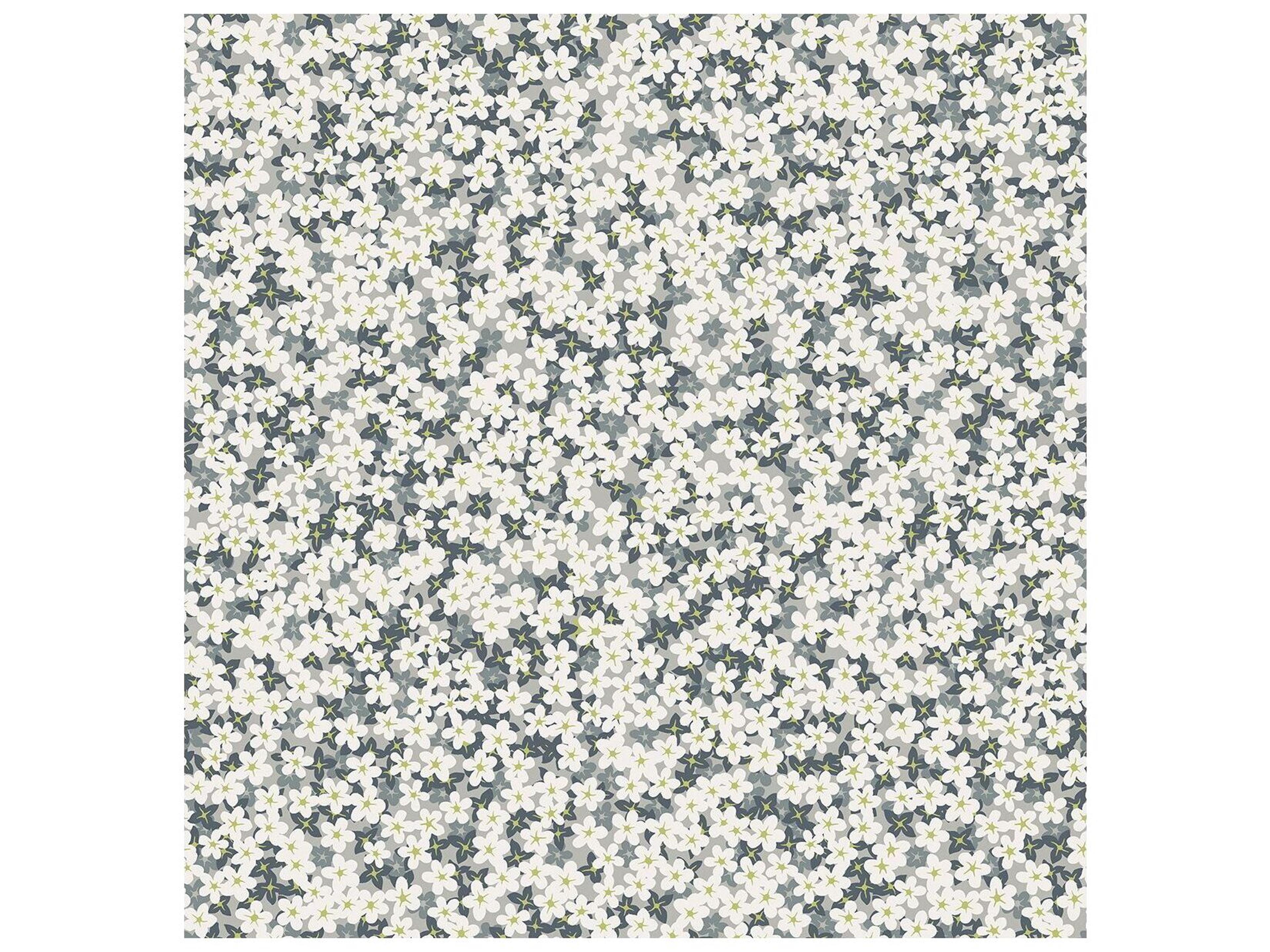 A-street Prints Giverny Grey Miniature Floral Wallpaper