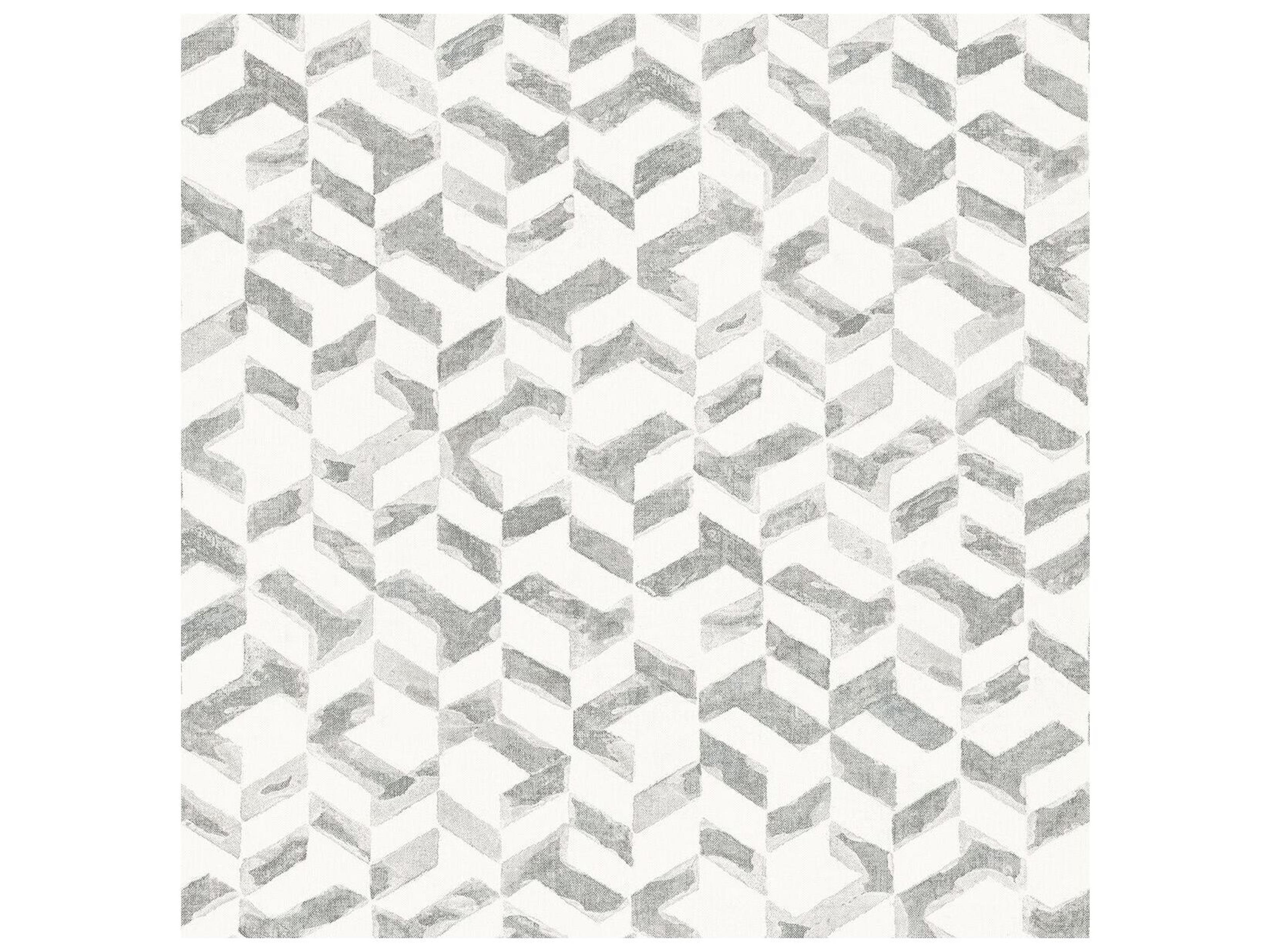 A-street Prints Instep Platinum Abstract Geometric Wallpaper
