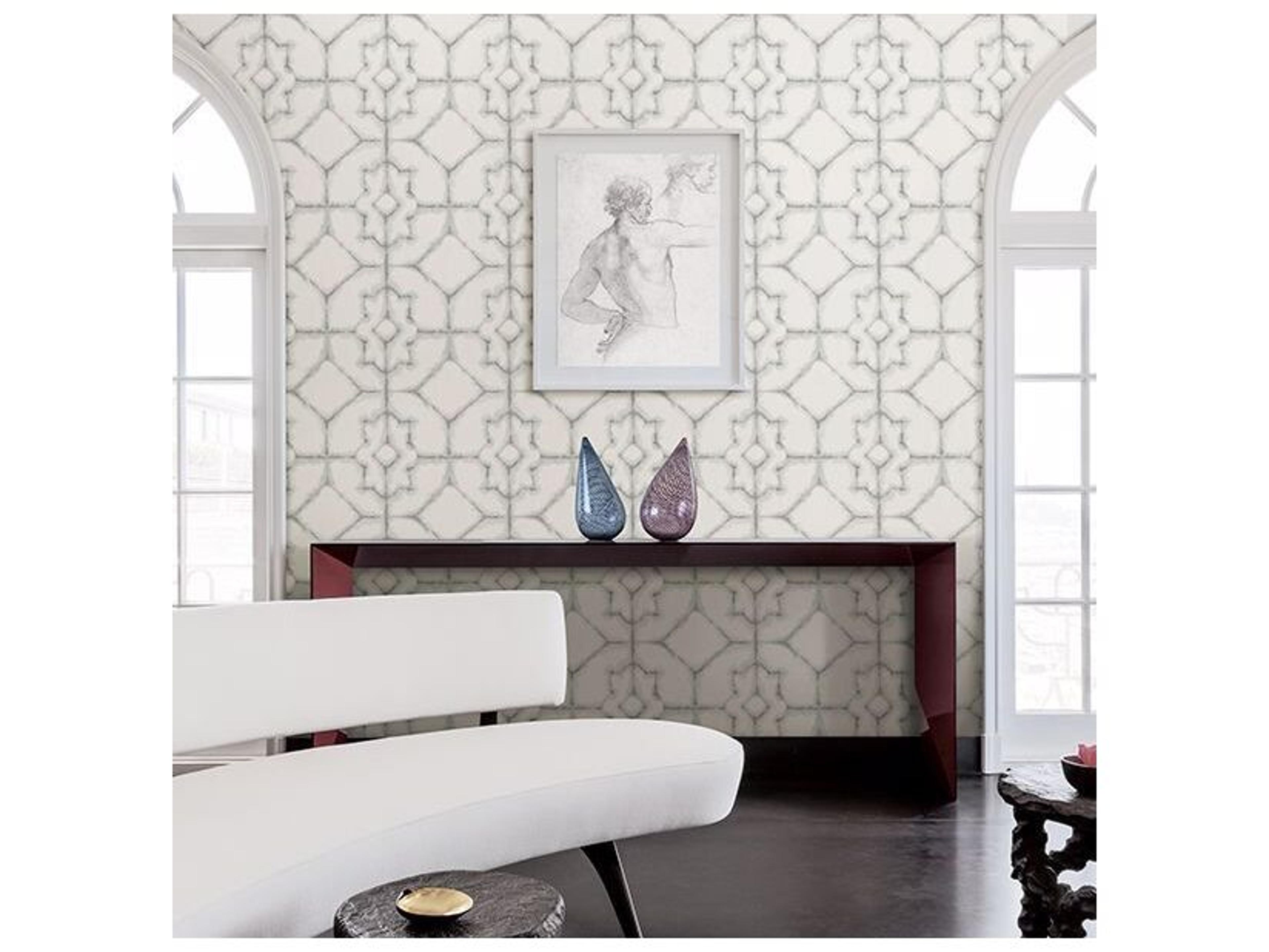 Brewster Home Fashions A-street Prints Verandah Grey Shibori Wallpaper