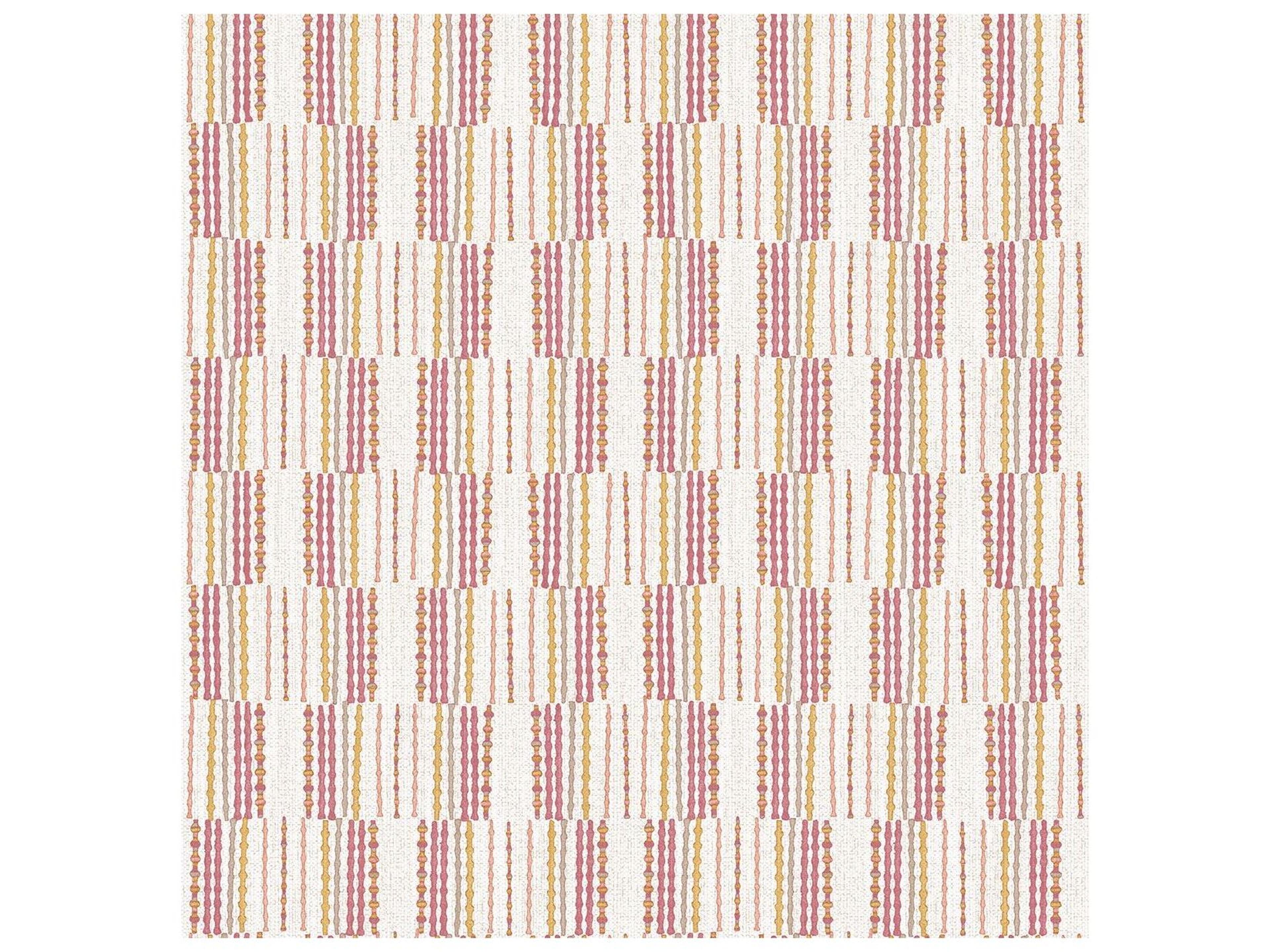 A-Street Prints Burgen Orange Geometric Linen Wallpaper