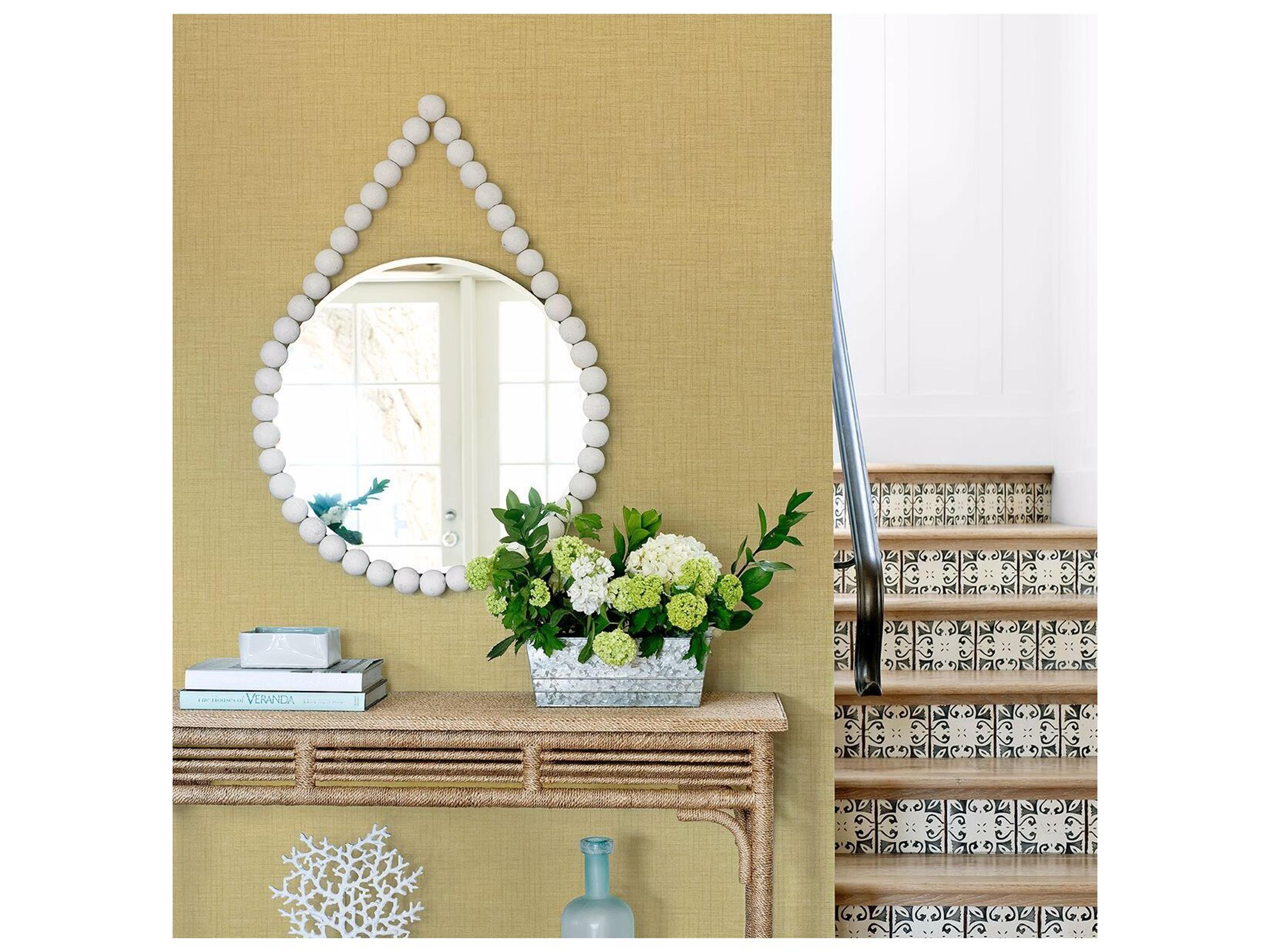 Brewster Home Fashions A-street Prints Jocelyn Yellow Faux Linen Wallpaper