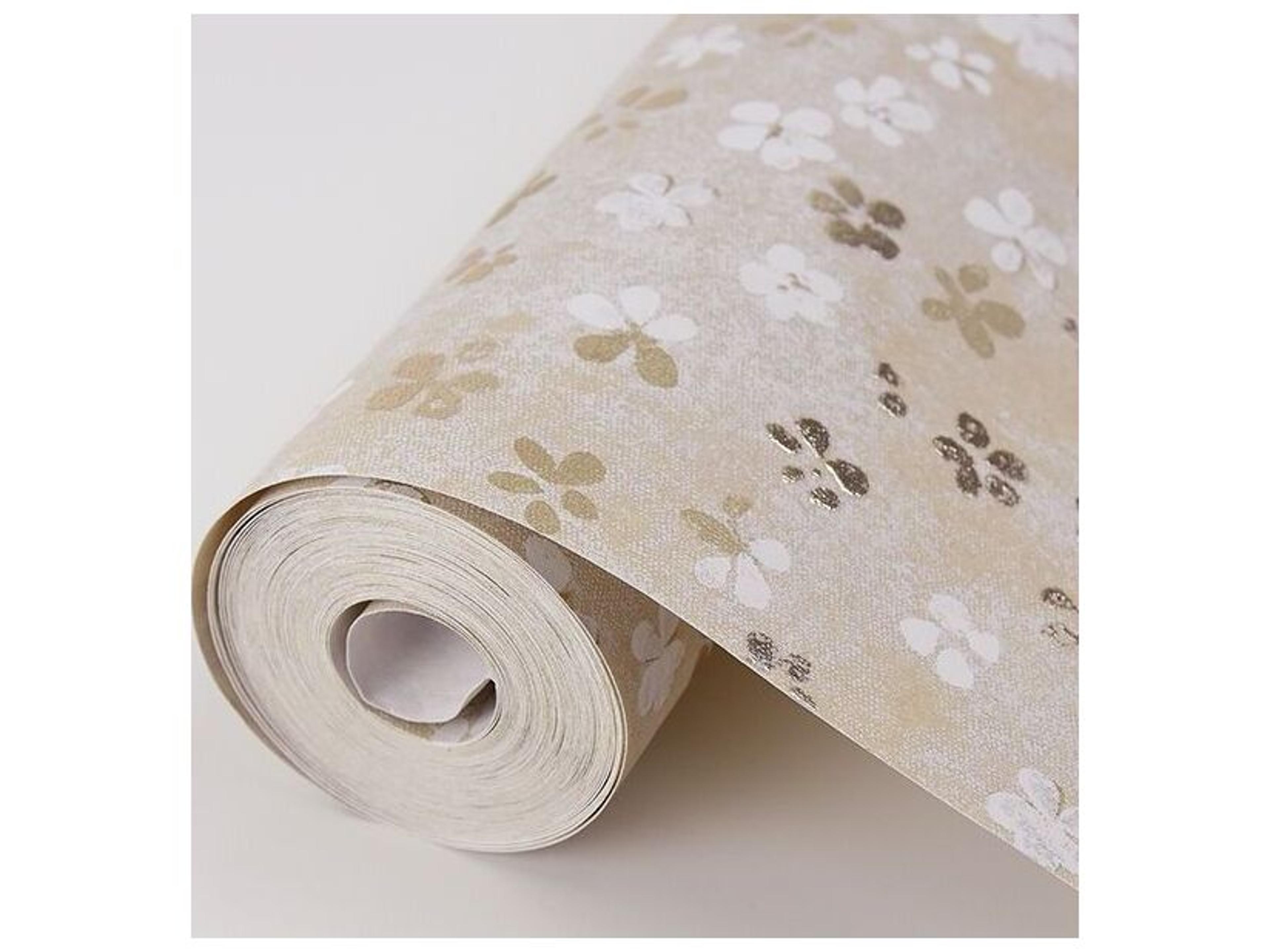 Brewster Home Fashions Fresh Start Kitchen & Bath Cosima Beige Miniature Floral Wallpaper