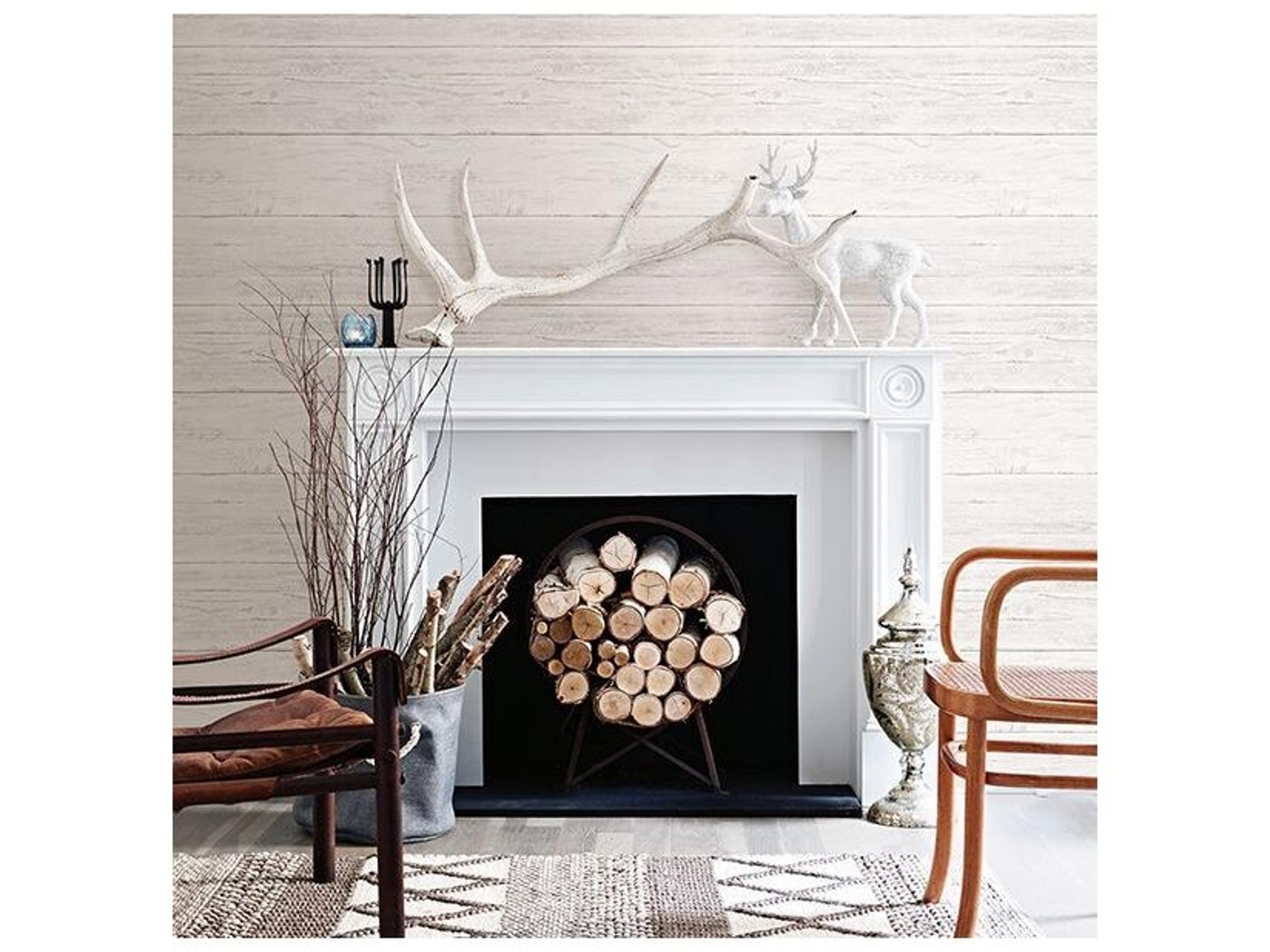 Brewster Home Fashions Fresh Start Kitchen & Bath Adair White Shiplap Wallpaper