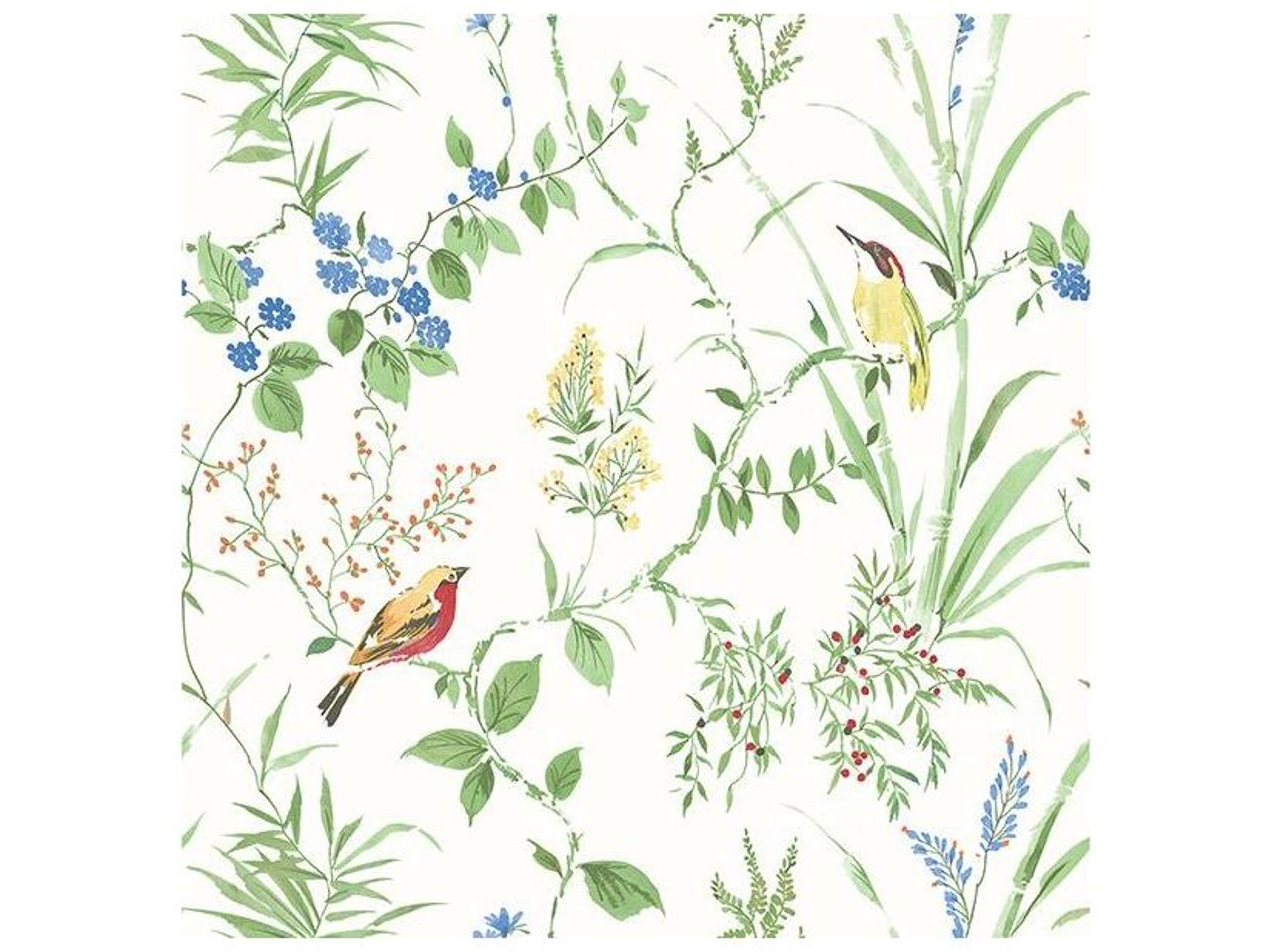 Fresh Start Kitchen & Bath Imperial Garden Green Botanical Wallpaper