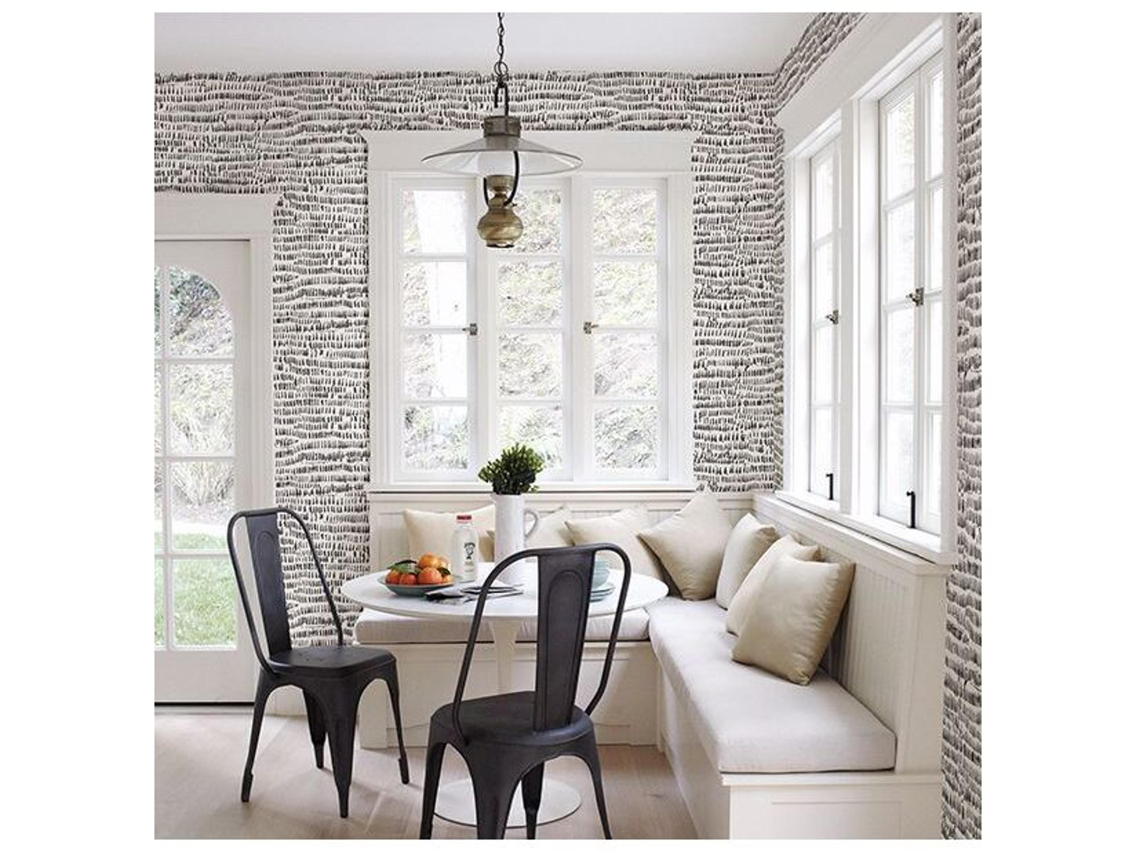 Brewster Home Fashions Fresh Start Kitchen & Bath Runes Black Brushstrokes Wallpaper