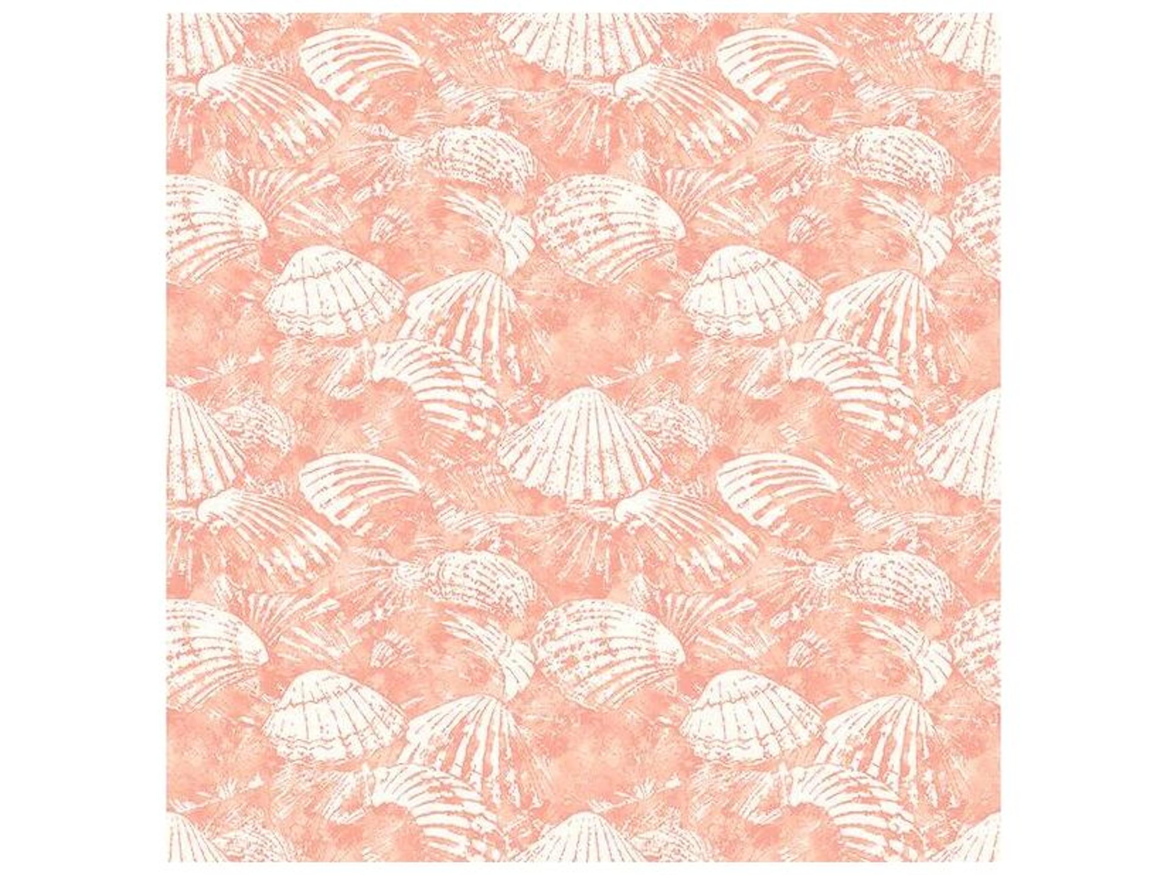 Fresh Start Kitchen & Bath Surfside Coral Shells Wallpaper