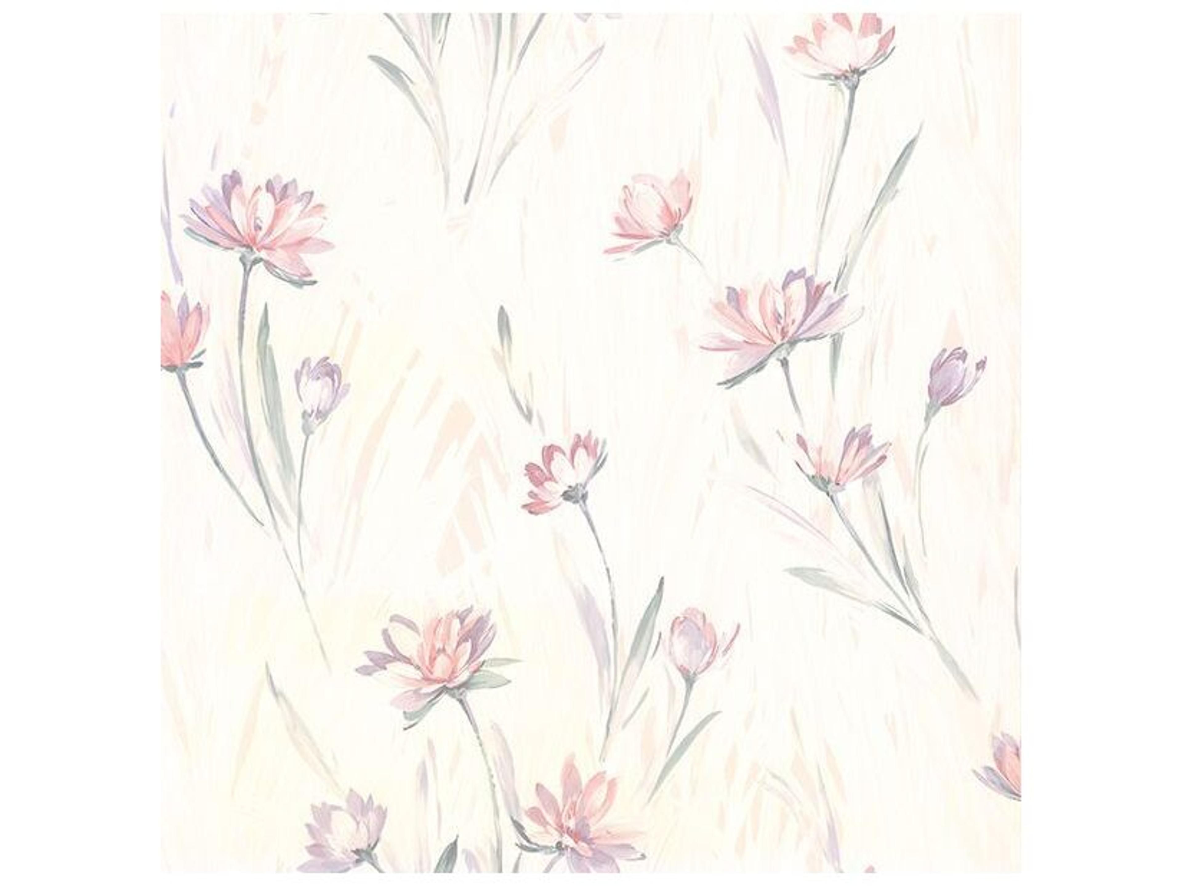 Fresh Start Kitchen & Bath Gloria Eggshell Floral Wallpaper