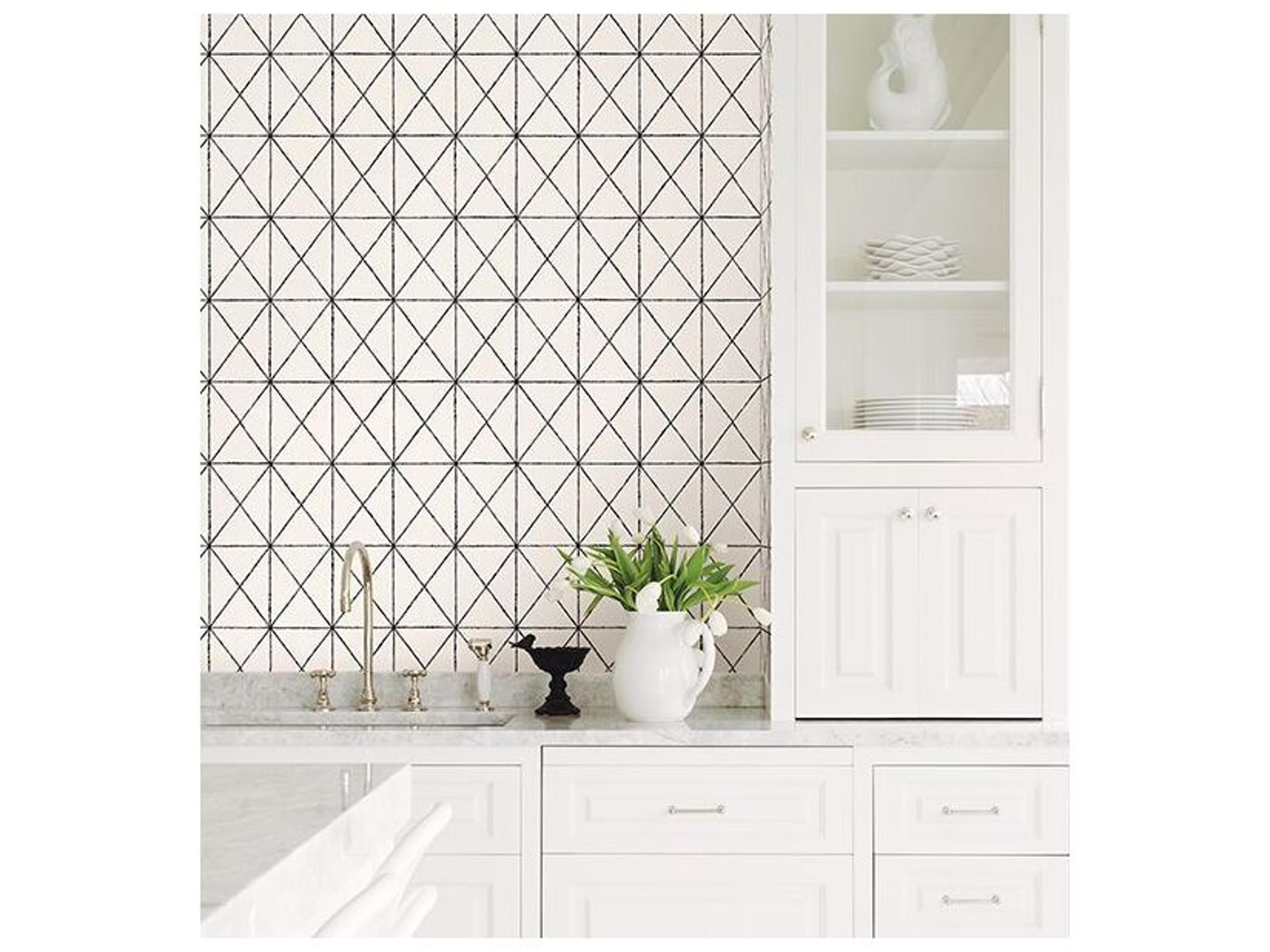 Brewster Home Fashions Fresh Start Kitchen & Bath Intersection Black Diamond Wallpaper