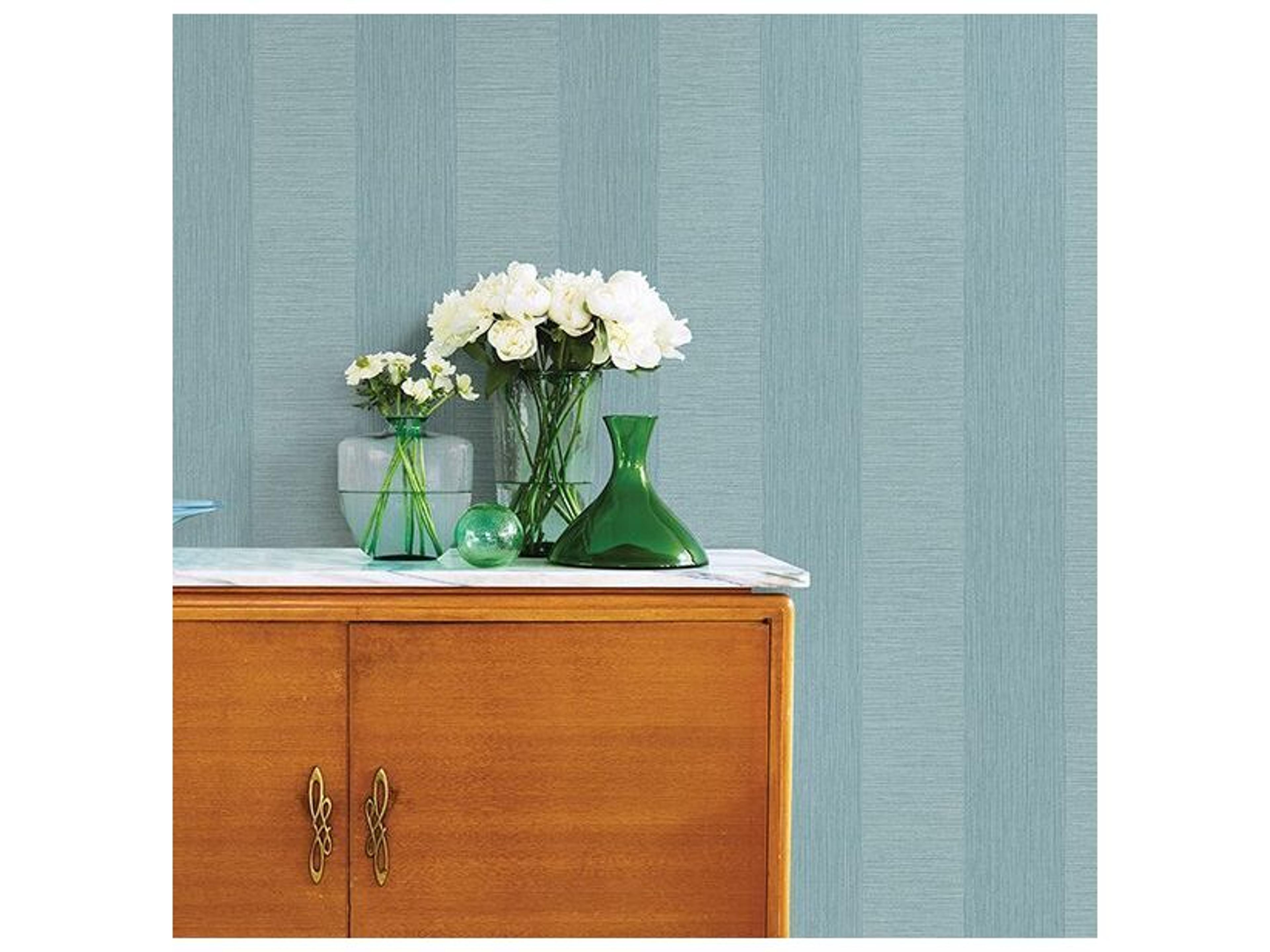 Brewster Home Fashions A-street Prints Intrepid Aqua Faux Grasscloth Stripe Wallpaper