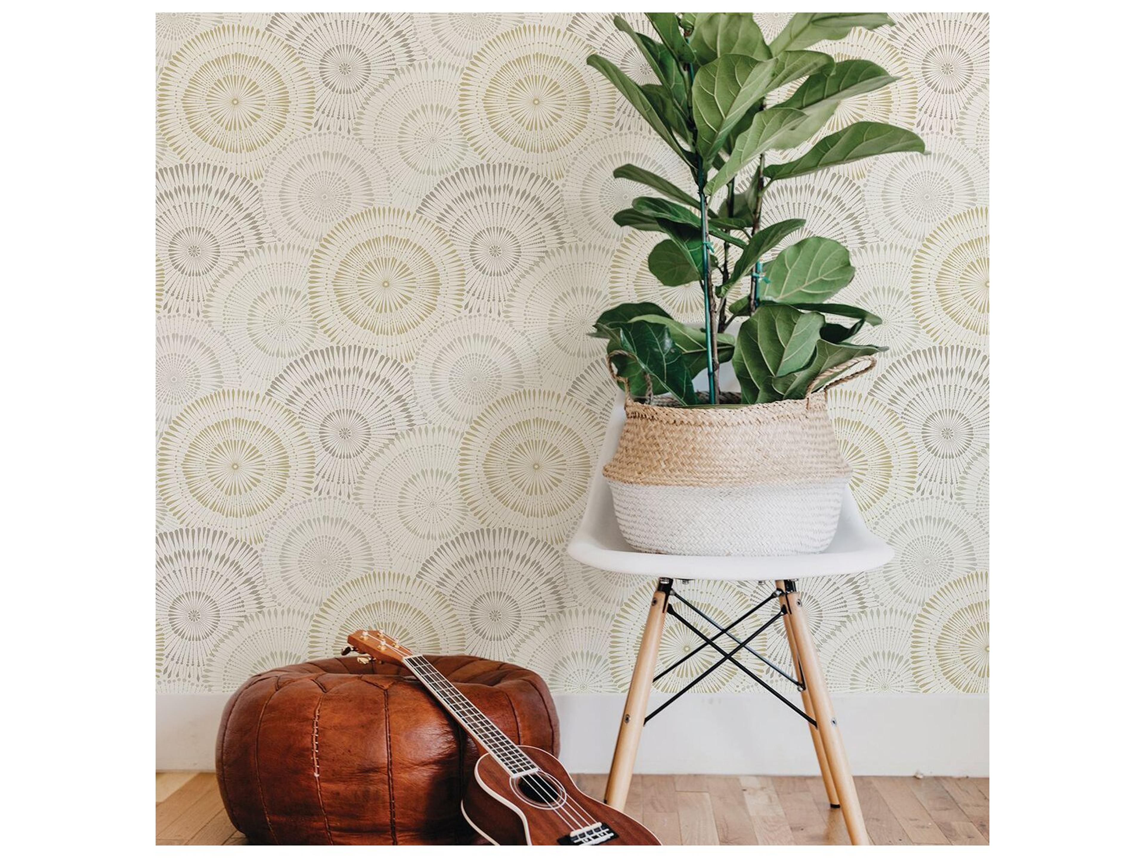 Brewster Home Fashions Riva Howe Wheat Medallions Wallpaper