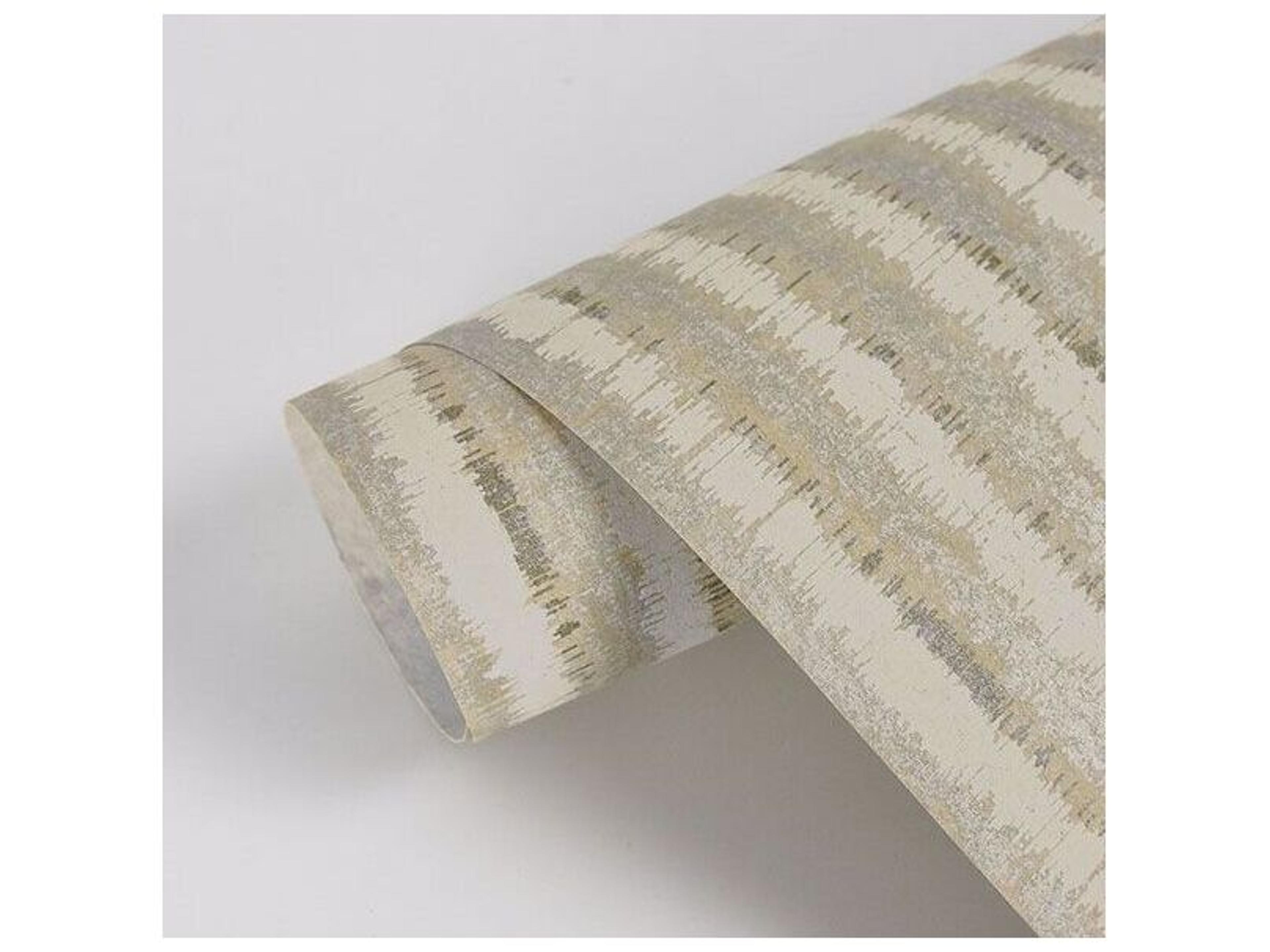 Brewster Home Fashions Riva Annabeth Beige Distressed Stripe Wallpaper