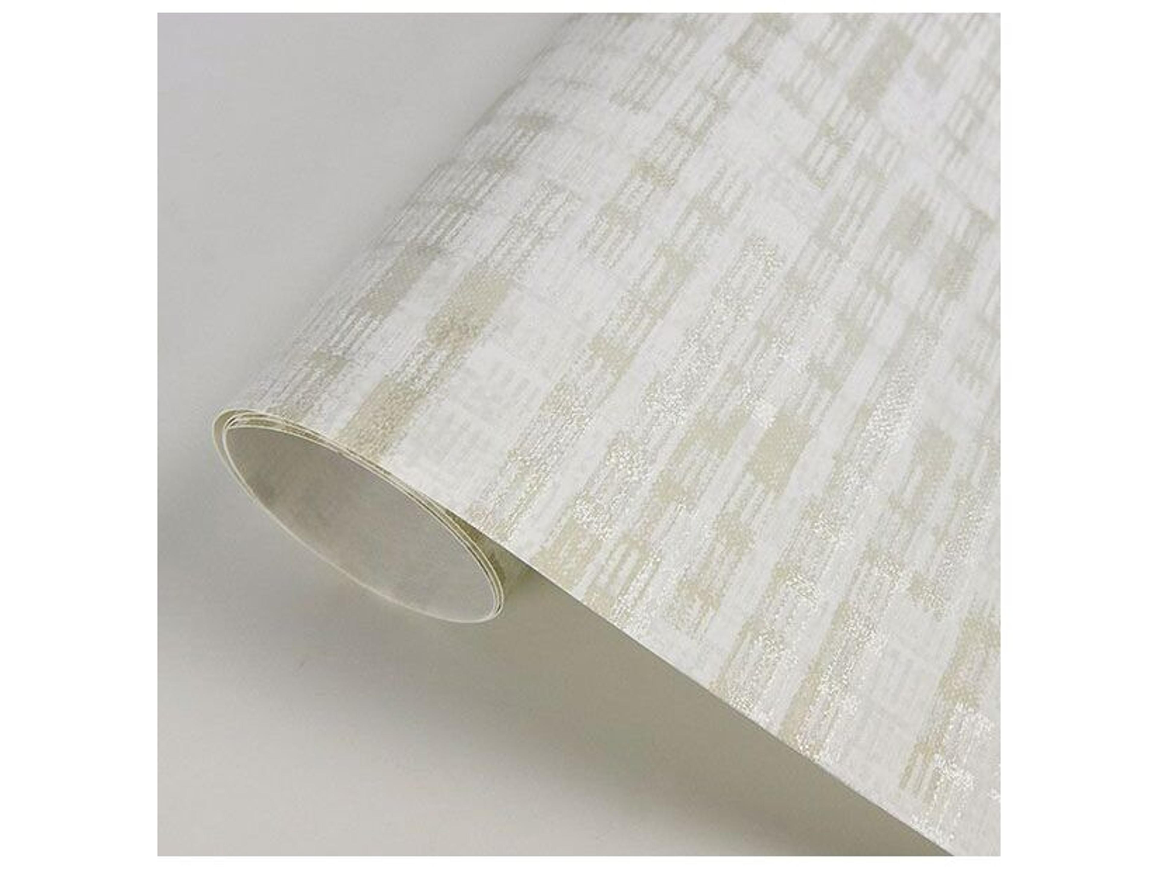 Brewster Home Fashions Riva Clarice Cream Distressed Faux Linen Wallpaper