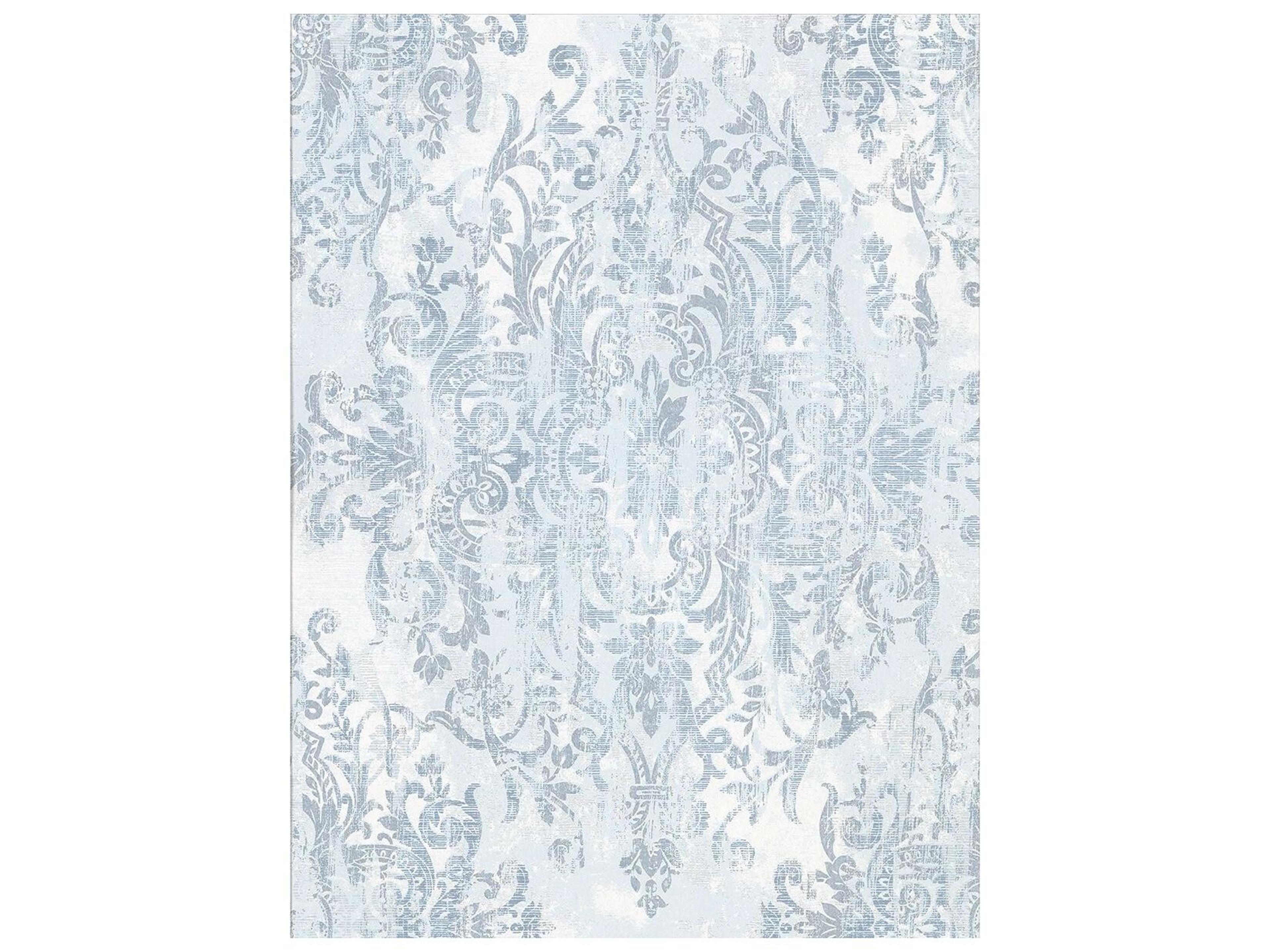 Riva Shirley Slate Distressed Damask Wallpaper
