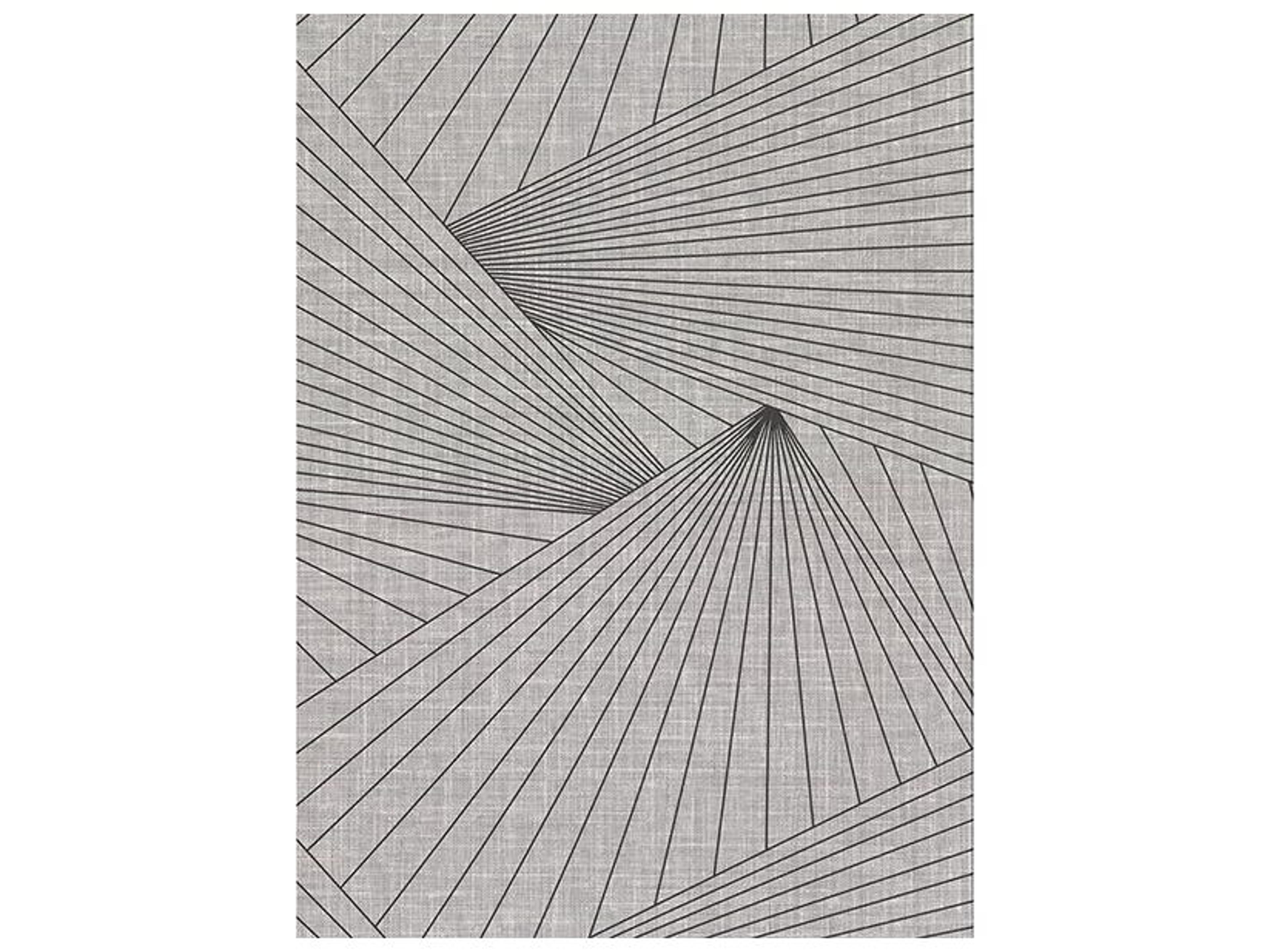 Berkeley Grey Geometric Faux Linen Unpasted Wallpaper