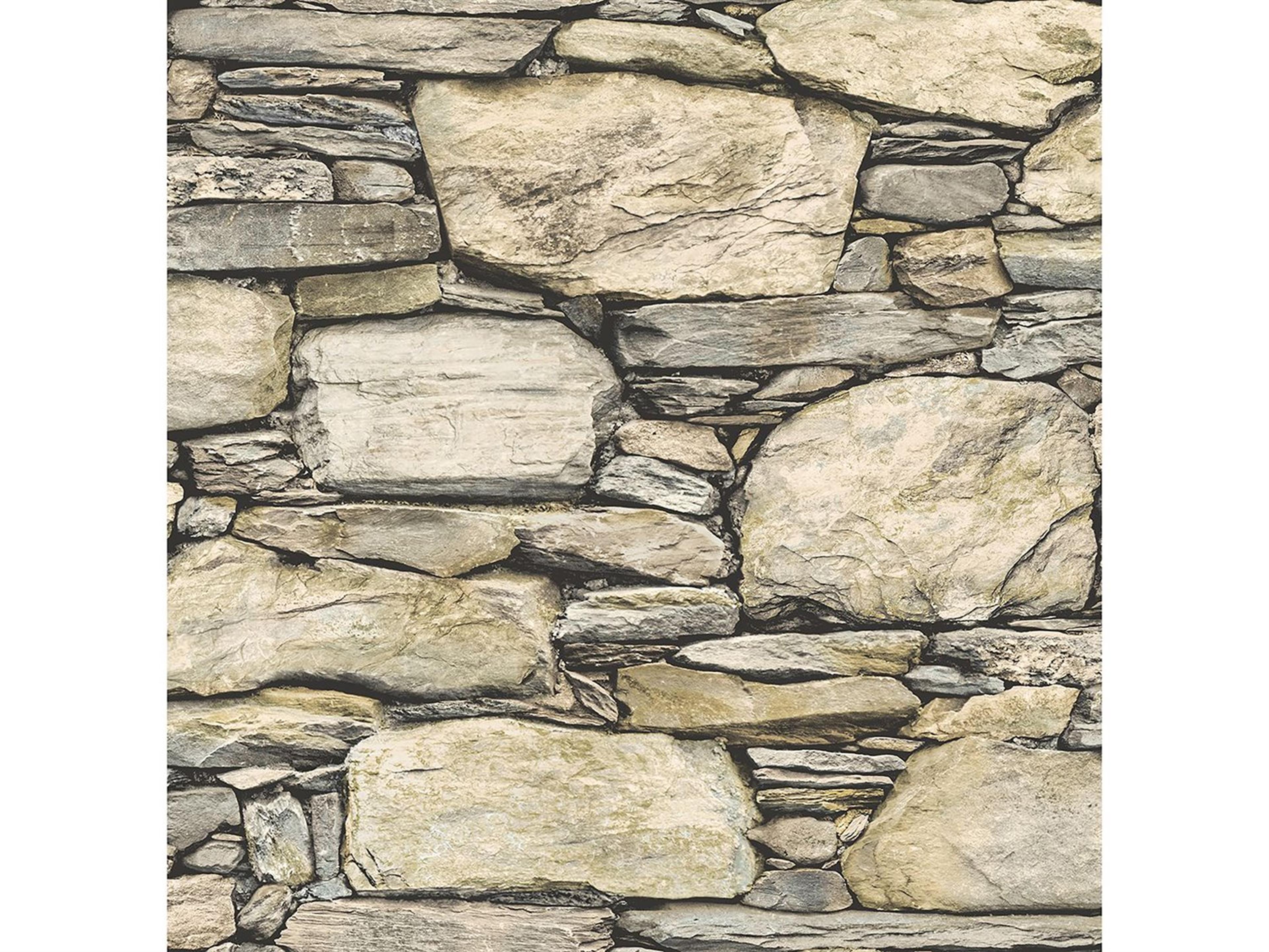 A-street Prints Cesar Beige Stone Wall Wallpaper