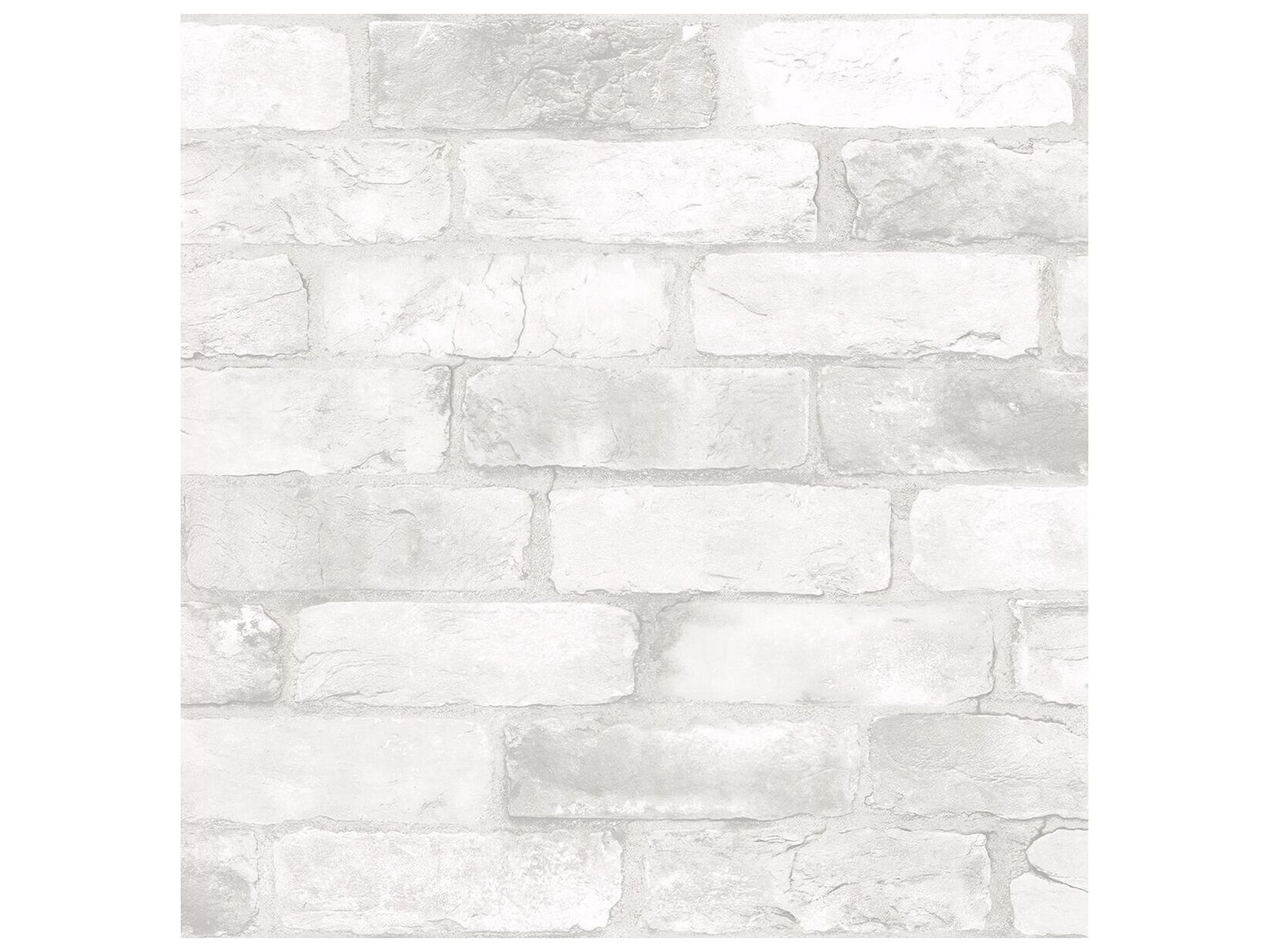 A-street Prints Rustin White Reclaimed Bricks Wallpaper