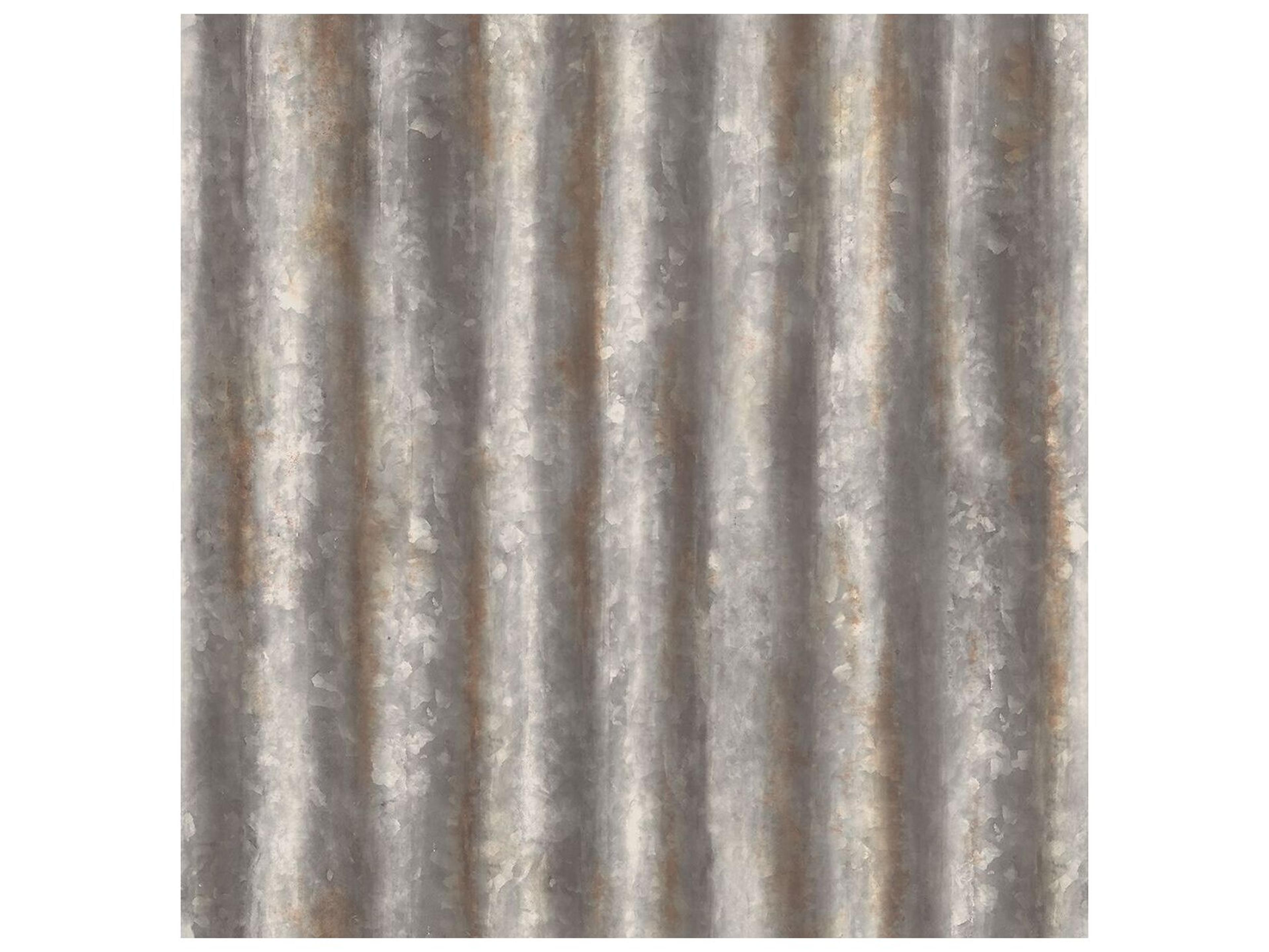 A-street Prints Kirkland Charcoal Corrugated Metal Wallpaper