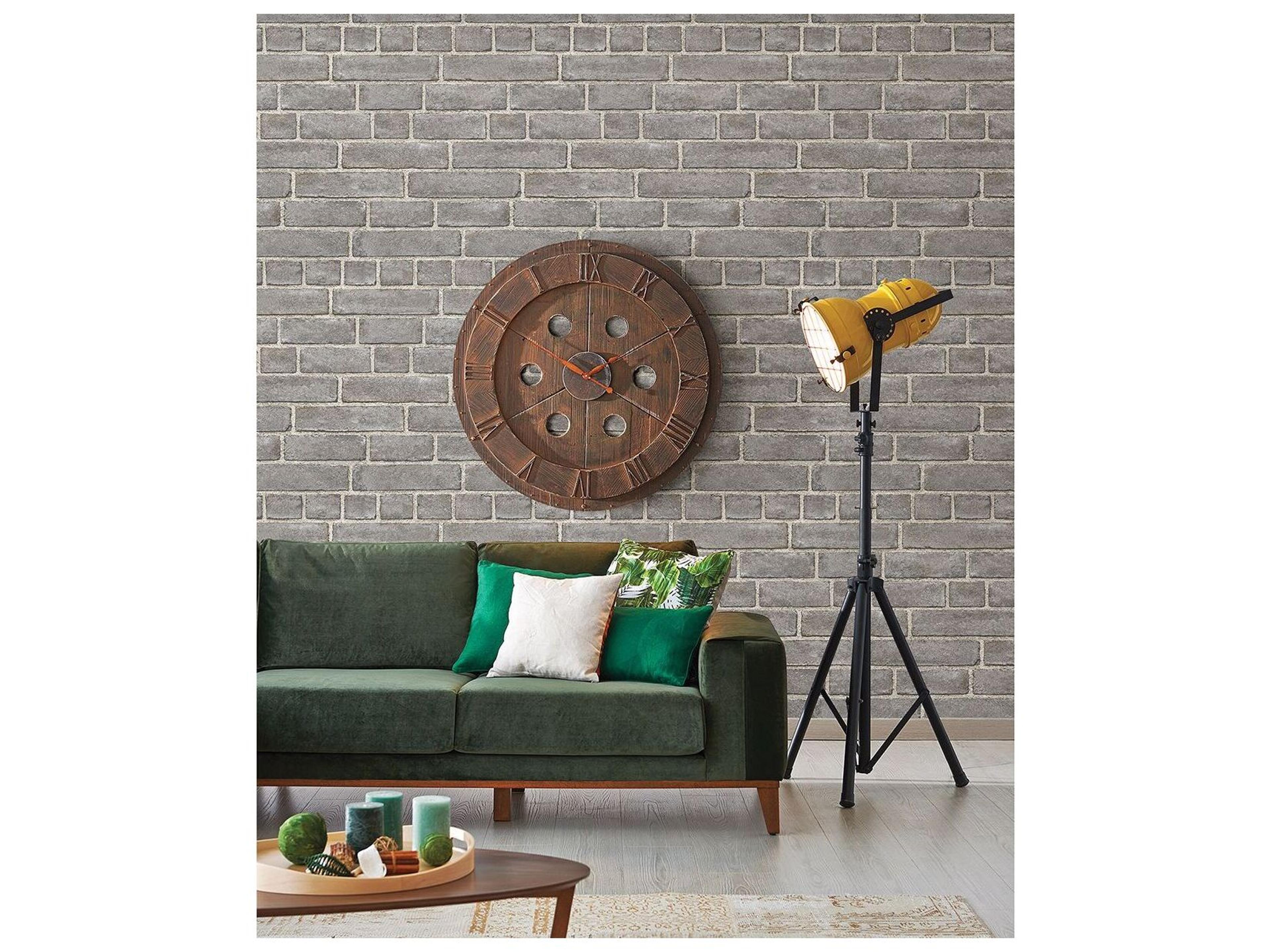 Brewster Home Fashions A-street Prints Facade Grey Brick Wallpaper