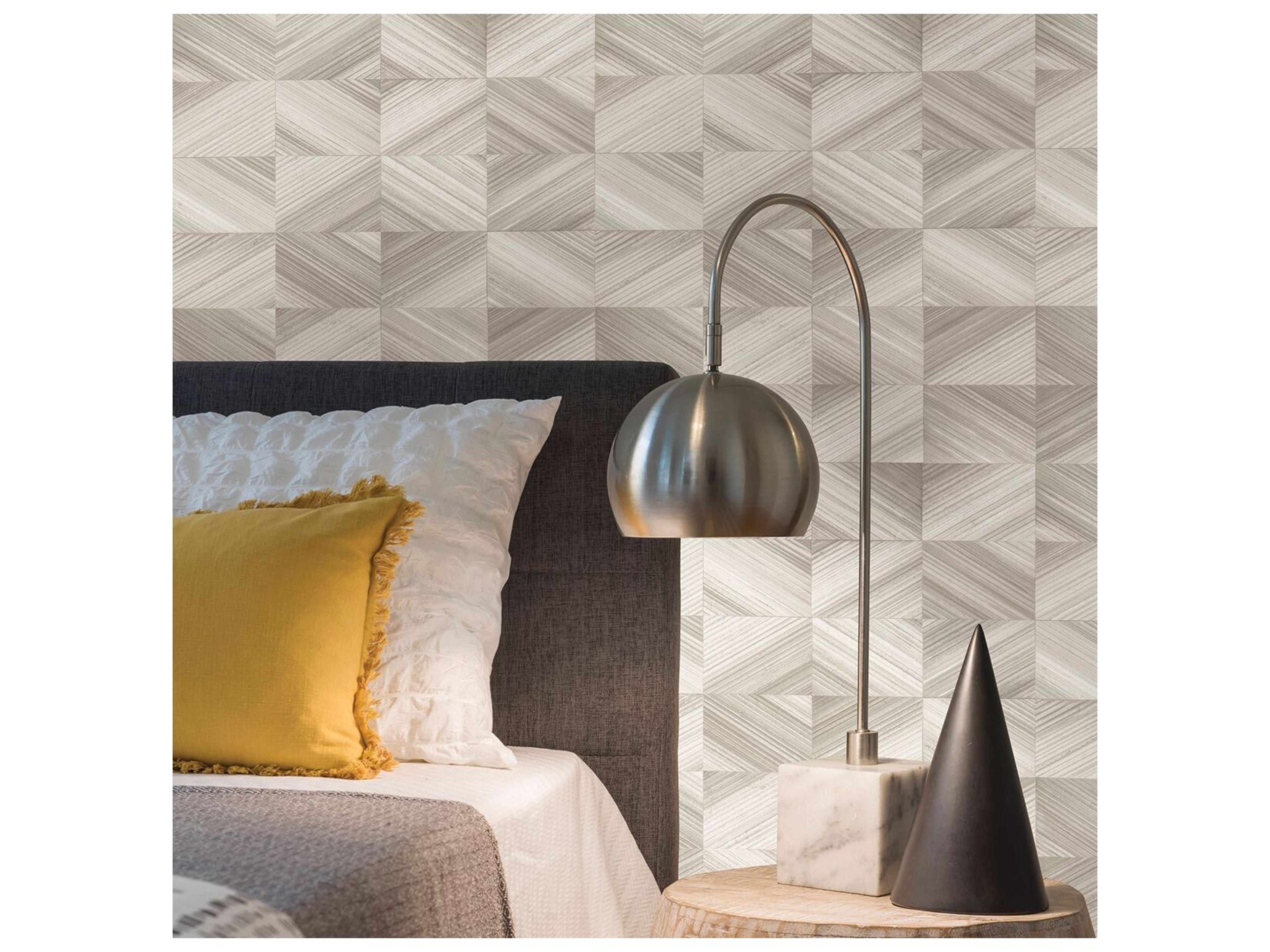 Brewster Home Fashions A-street Prints Stratum Taupe Geometric Wood Wallpaper