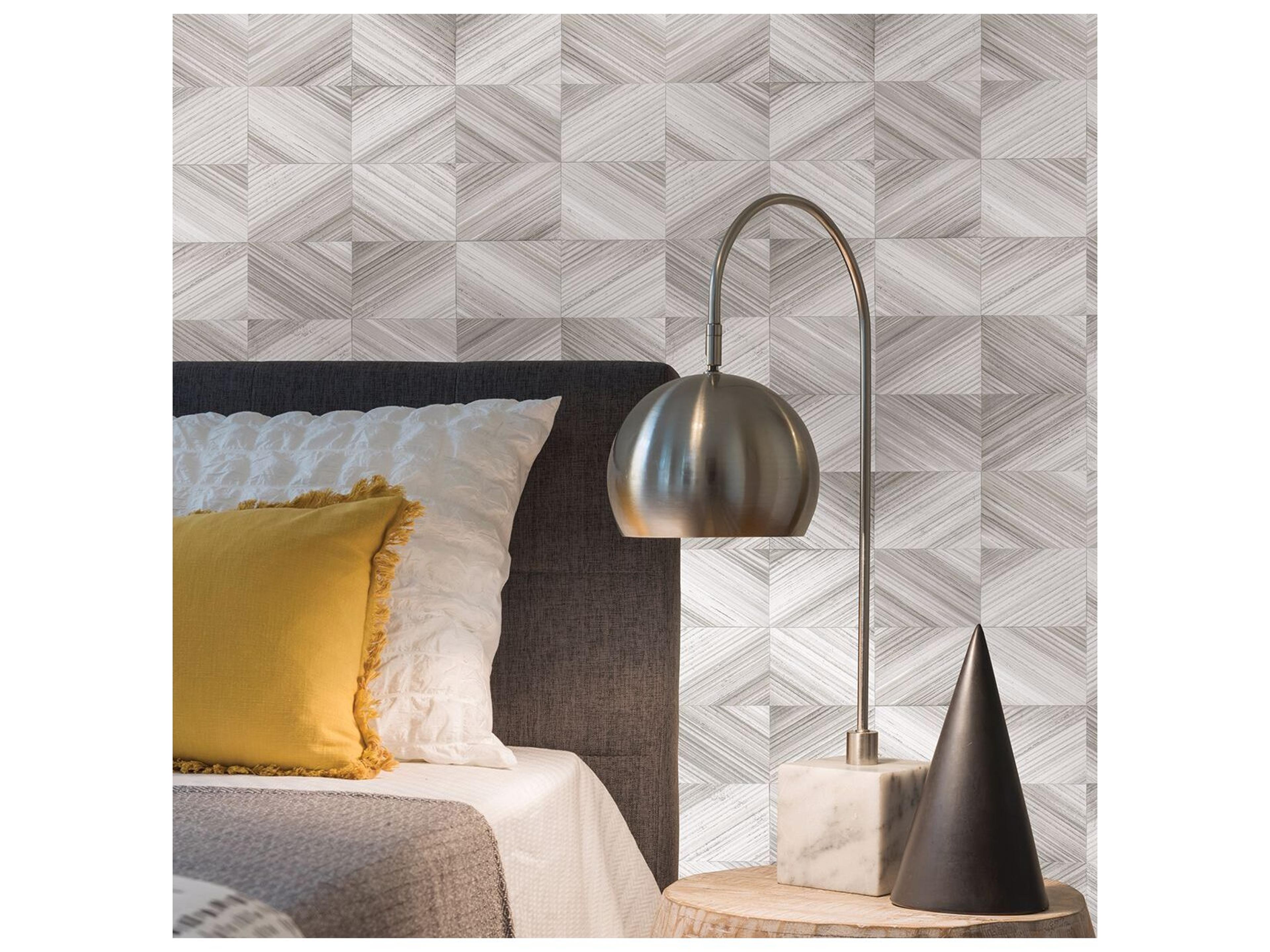 Brewster Home Fashions A-street Prints Stratum Grey Geometric Wood Wallpaper