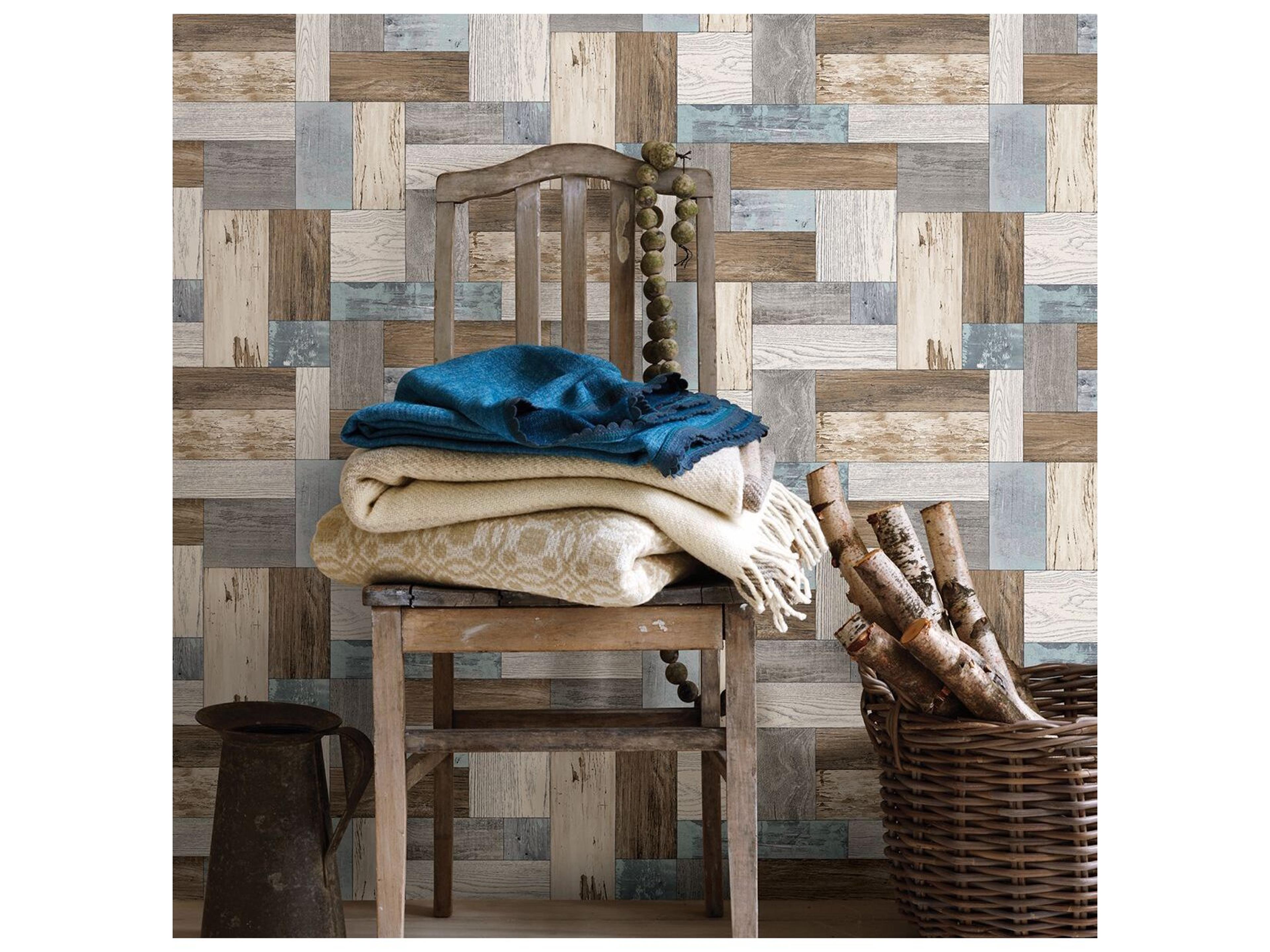 Brewster Home Fashions A-street Prints Knock on Wood Multicolor Distressed Wallpaper