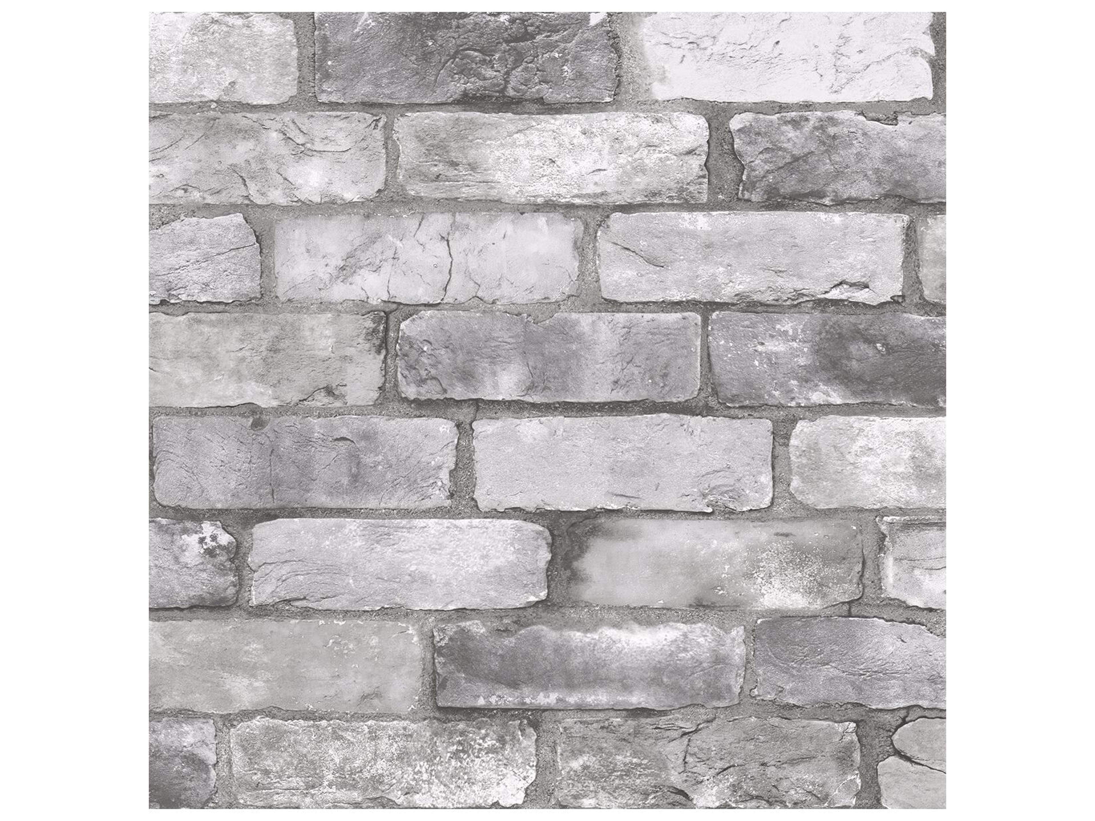 A-street Prints Rustin Grey Reclaimed Bricks Wallpaper
