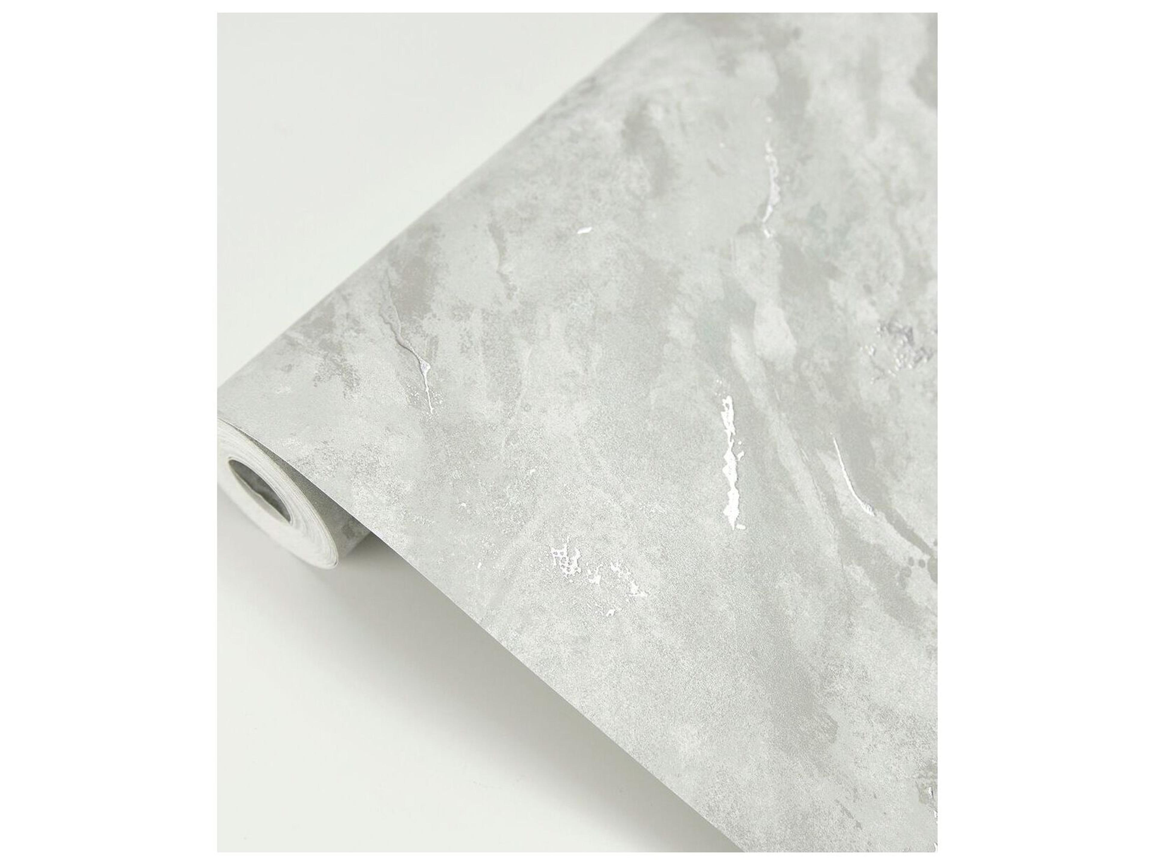 Brewster Home Fashions Polished Titania Silver Marble Texture Wallpaper