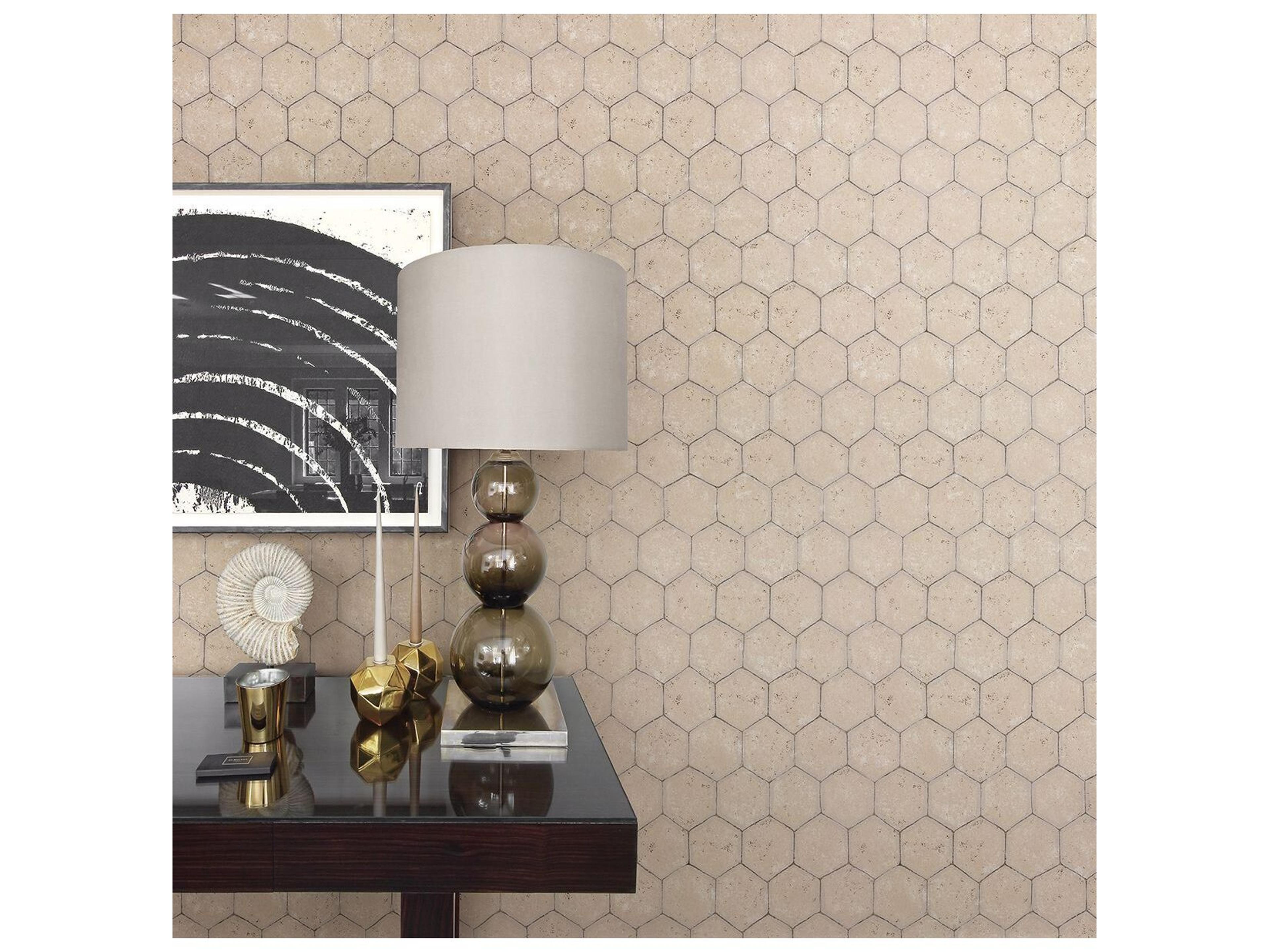Brewster Home Fashions Polished Starling Copper Honeycomb Wallpaper