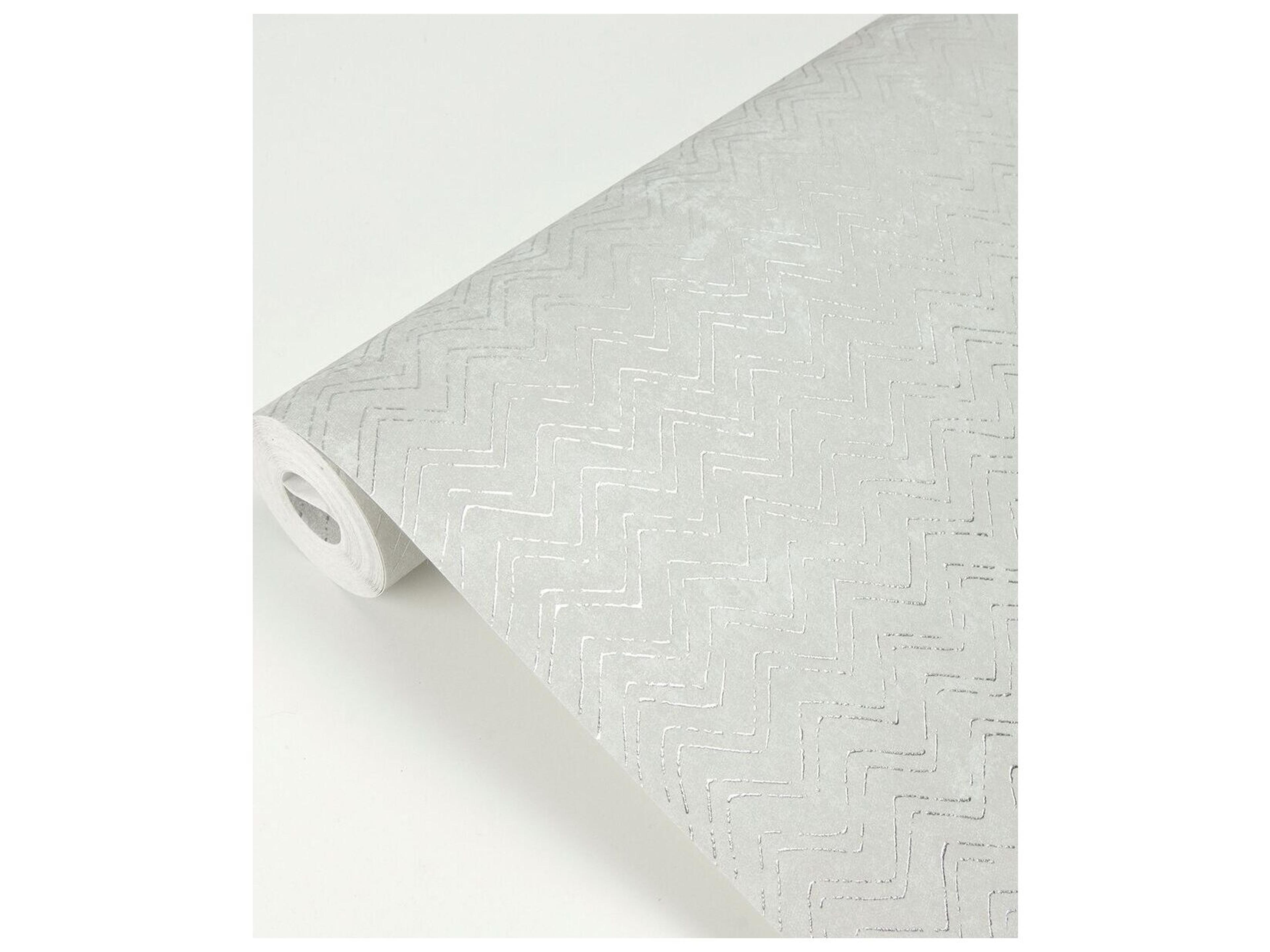 Brewster Home Fashions Polished Luna Platinum Distressed Chevron Wallpaper