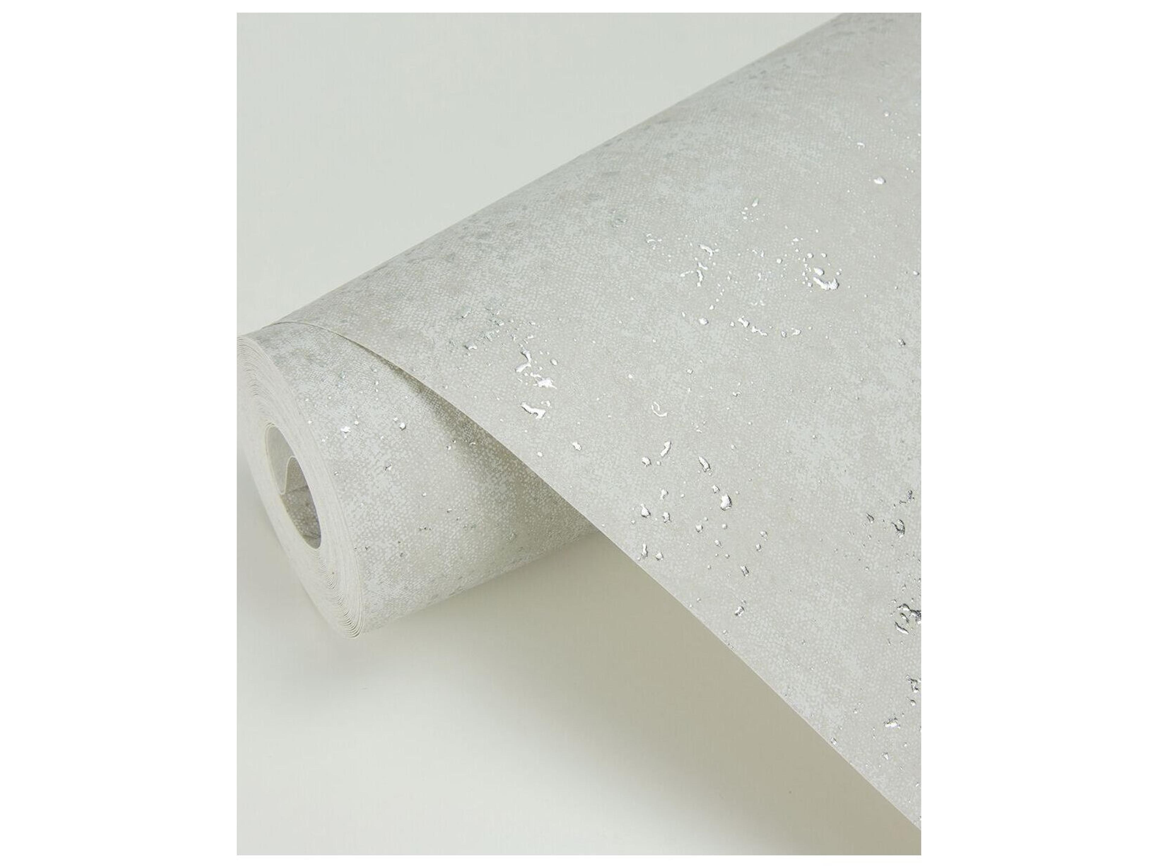 Brewster Home Fashions Polished Drizzle Silver Speckle Wallpaper