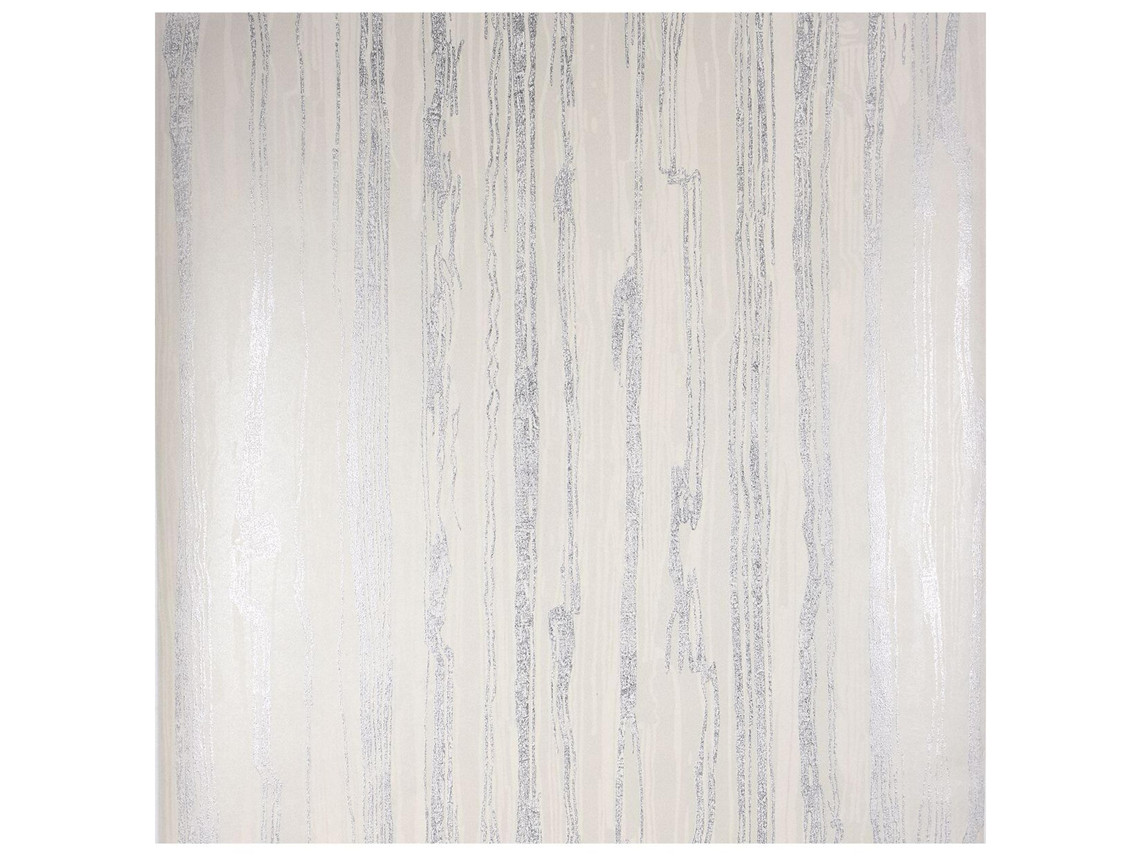 Polished Nova Platinum Faux Wood Wallpaper